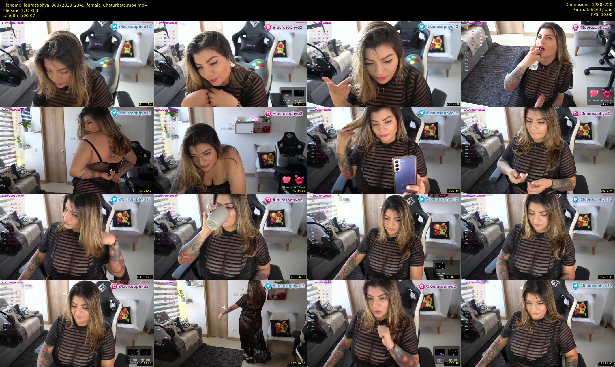laurasophya — 121 minute Chaturbate female cam show recording, 720p, Jul 8, 2023