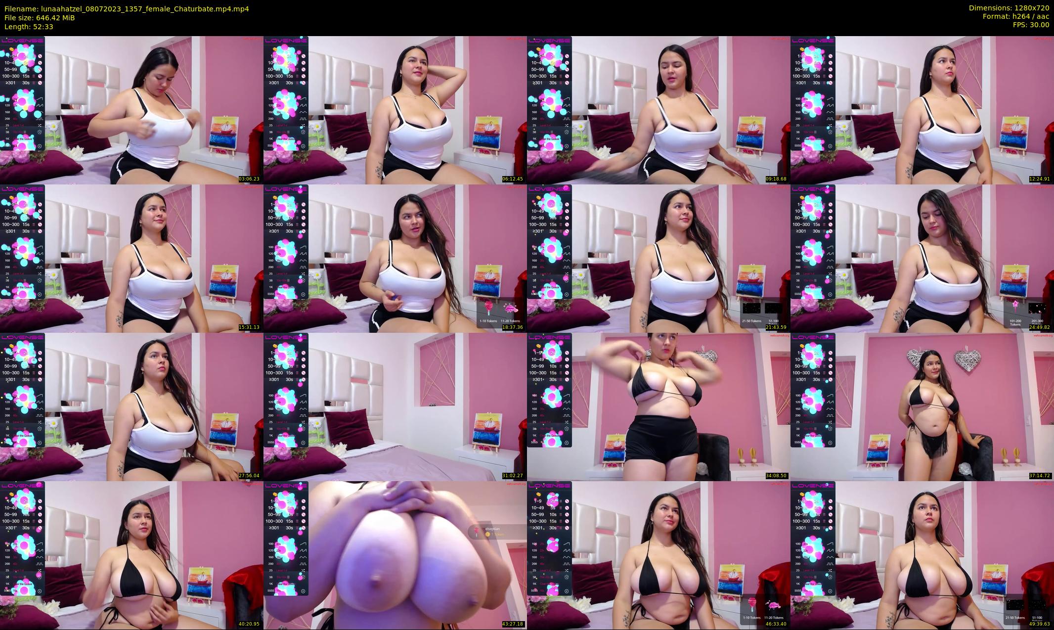 lunaahatzel — 53 minute Chaturbate female cam show recording, 720p, Jul 8, 2023
