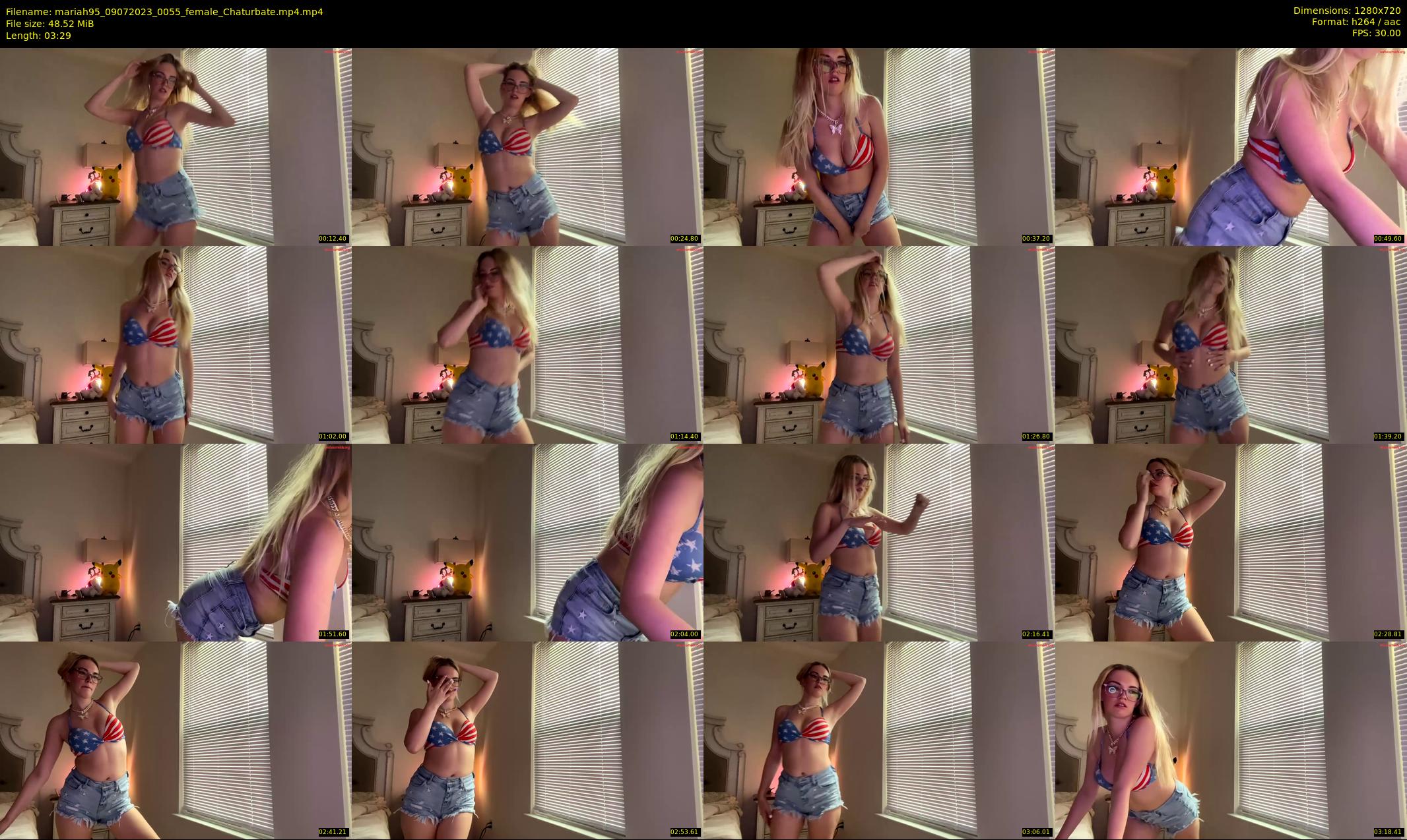 mariah95 — 4 minute Chaturbate female cam show recording, 720p, Jul 9, 2023