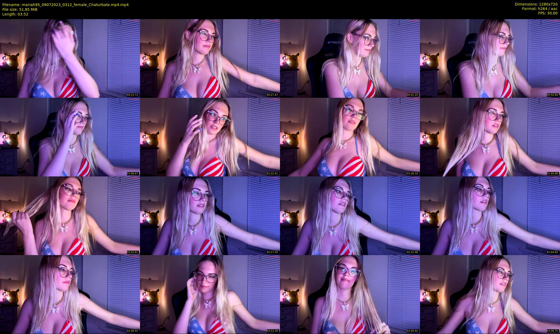 mariah95 — 4 minute Chaturbate female cam show recording, 720p, Jul 9, 2023