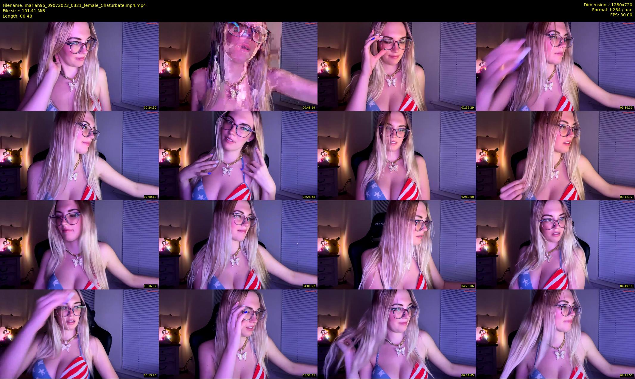 mariah95 — 7 minute Chaturbate female cam show recording, 720p, Jul 9, 2023
