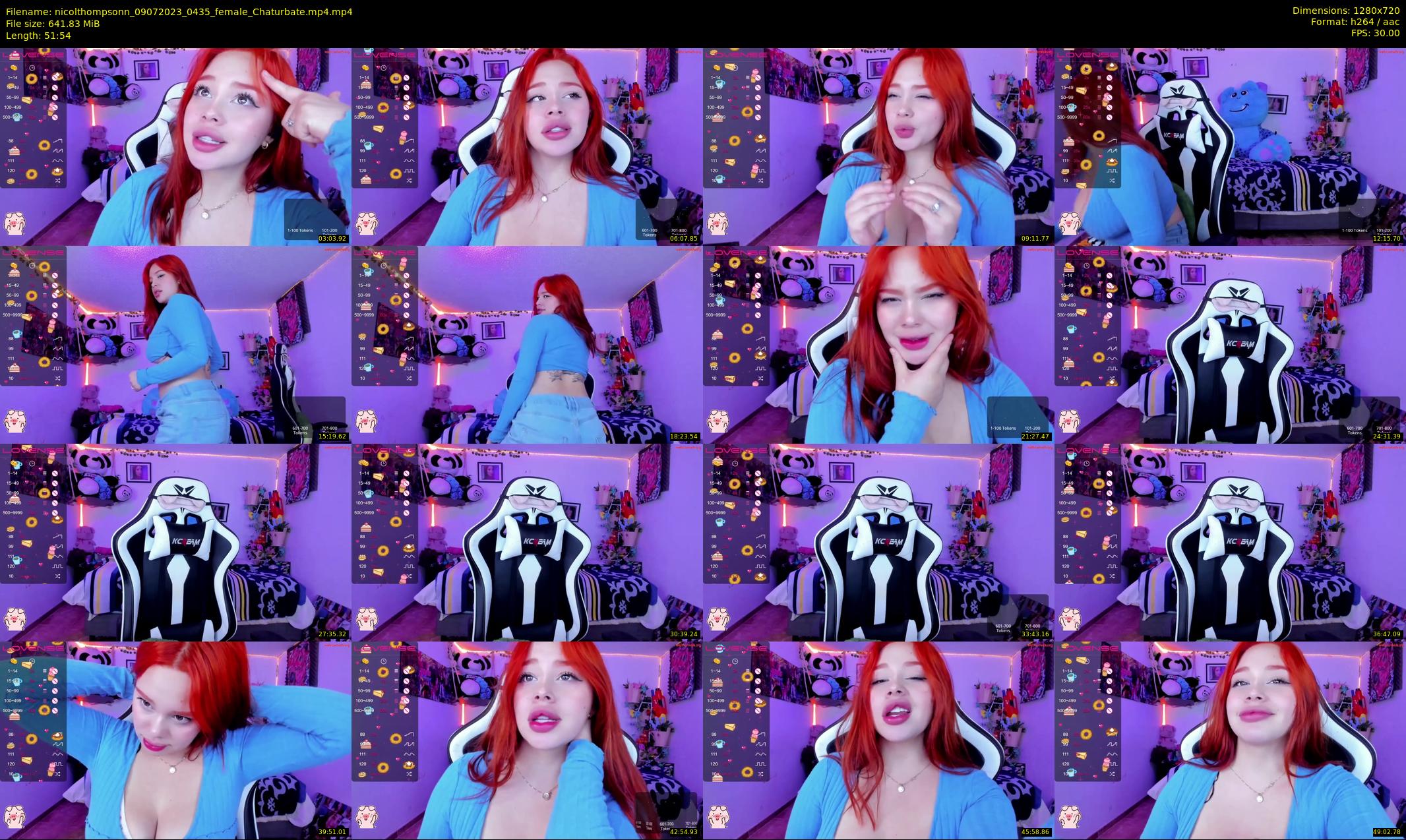 nicolthompsonn — 52 minute Chaturbate female cam show recording, 720p, Jul 9, 2023