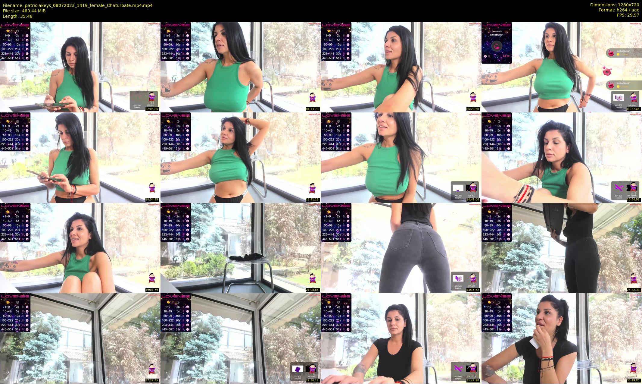patriciakeys — 36 minute Chaturbate female cam show recording, 720p, Jul 8, 2023