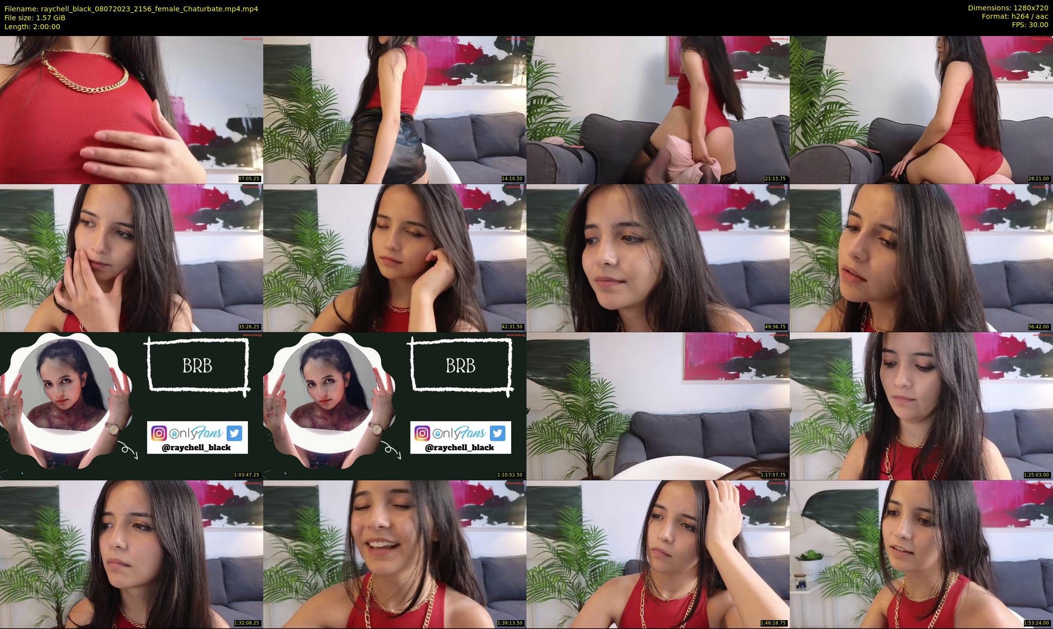 raychell_black — 120 minute Chaturbate female cam show recording, 720p, Jul 8, 2023