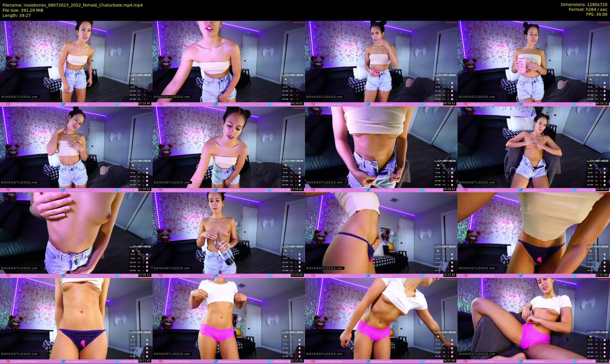 rosiebones — 40 minute Chaturbate female cam show recording, 720p, Jul 8, 2023