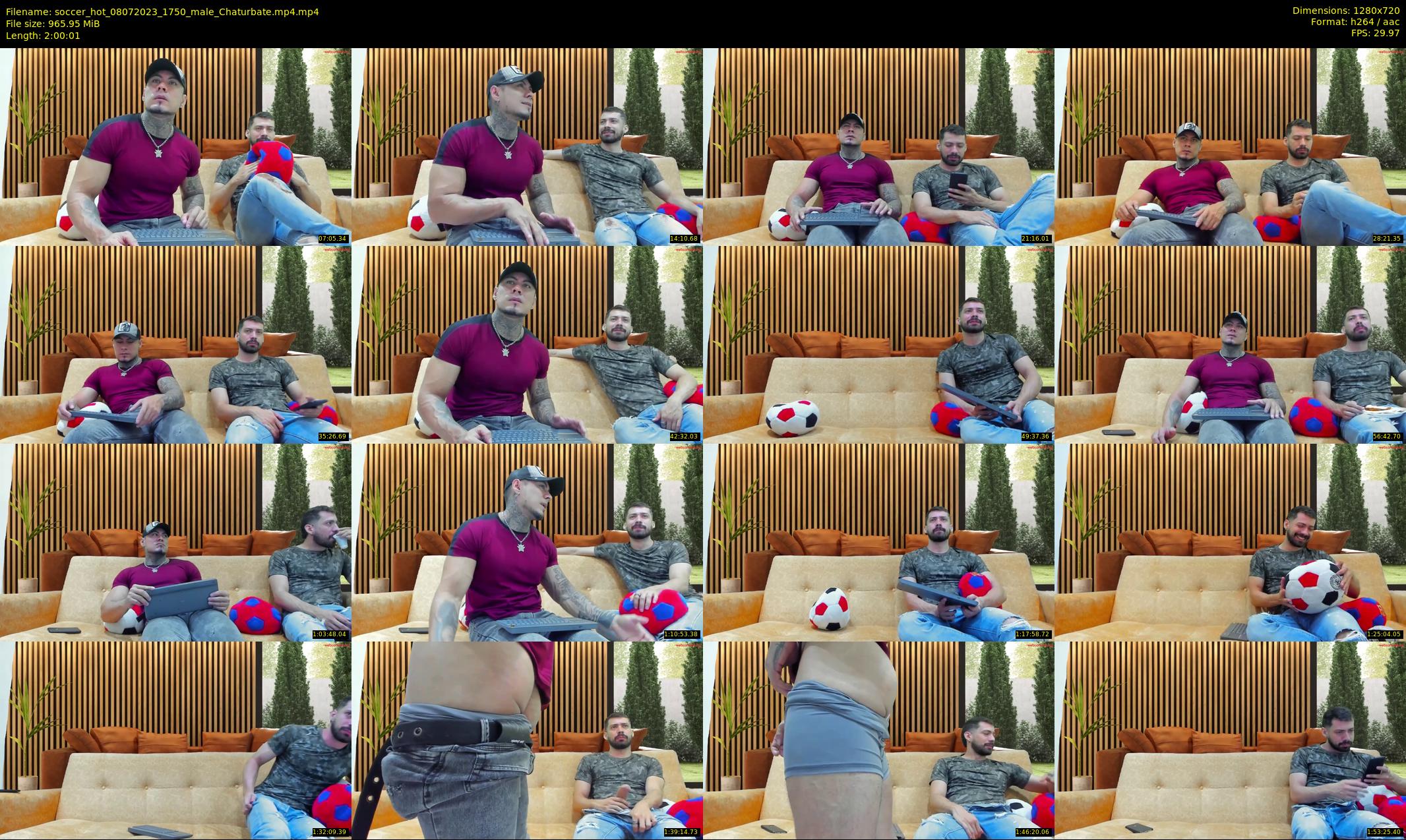 soccer_hot — 121 minute Chaturbate male cam show recording, 720p, Jul 8, 2023
