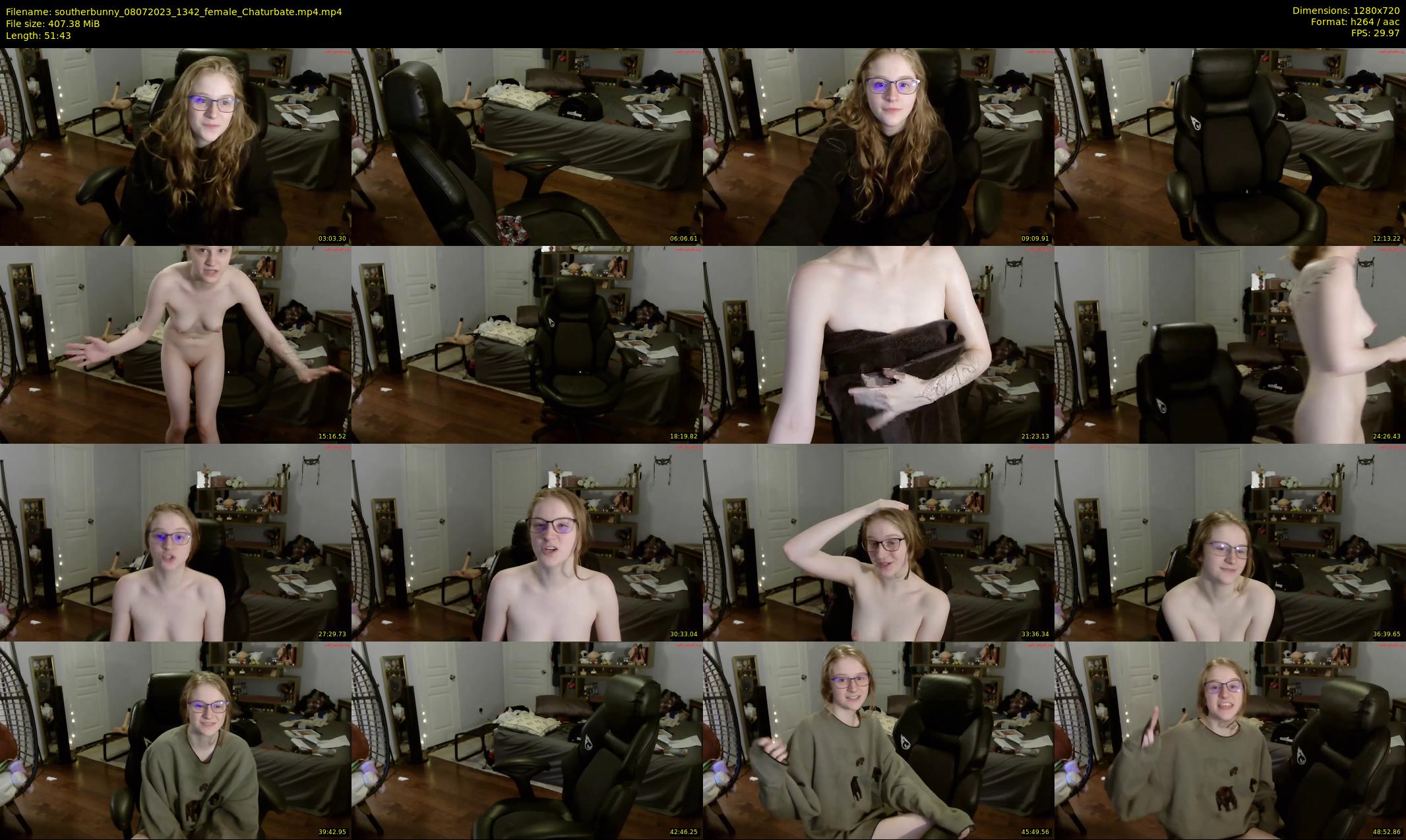 southerbunny — 52 minute Chaturbate female cam show recording, 720p, Jul 8, 2023