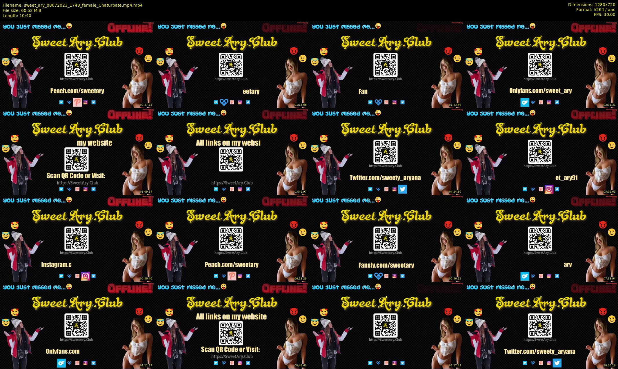 sweet_ary — 11 minute Chaturbate female cam show recording, 720p, Jul 8, 2023