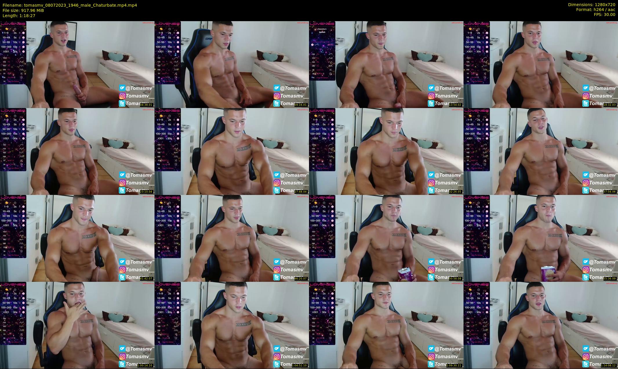 tomasmv — 79 minute Chaturbate male cam show recording, 720p, Jul 8, 2023