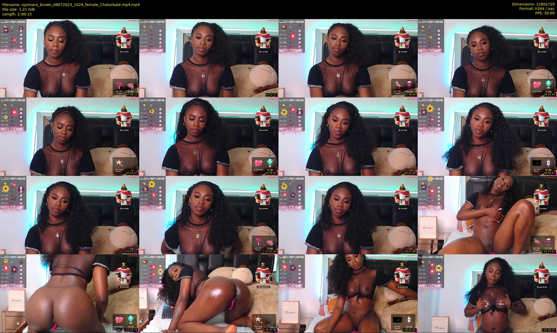 xyomara_brown — 121 minute Chaturbate female cam show recording, 720p, Jul 8, 2023