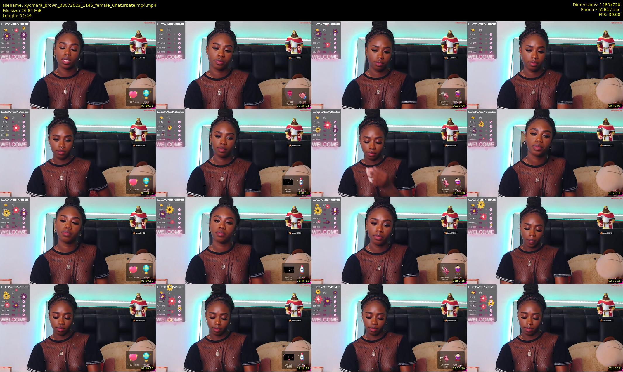 xyomara_brown — 3 minute Chaturbate female cam show recording, 720p, Jul 8, 2023