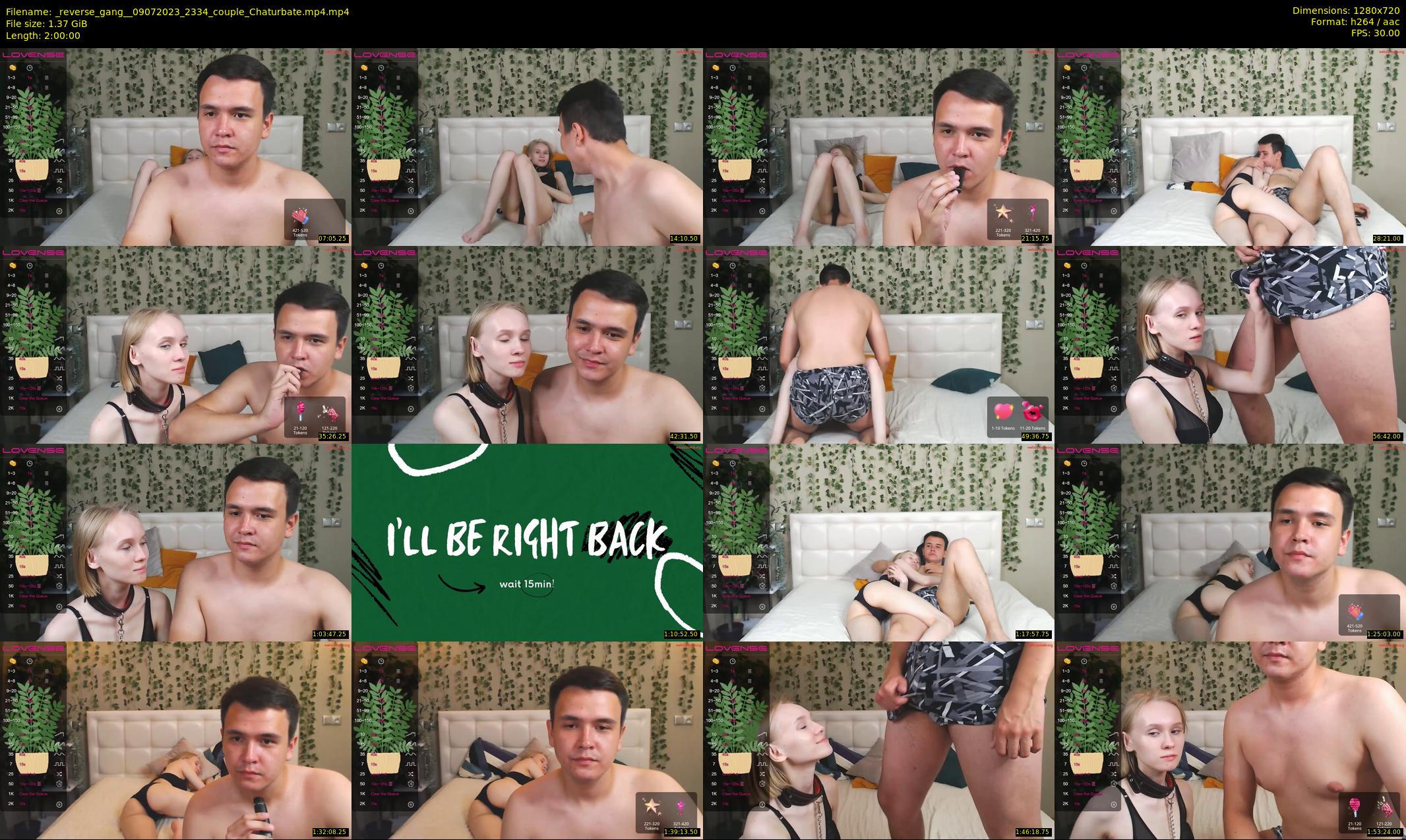 _reverse_gang_ — 120 minute Chaturbate couple cam show recording, 720p, Jul 9, 2023