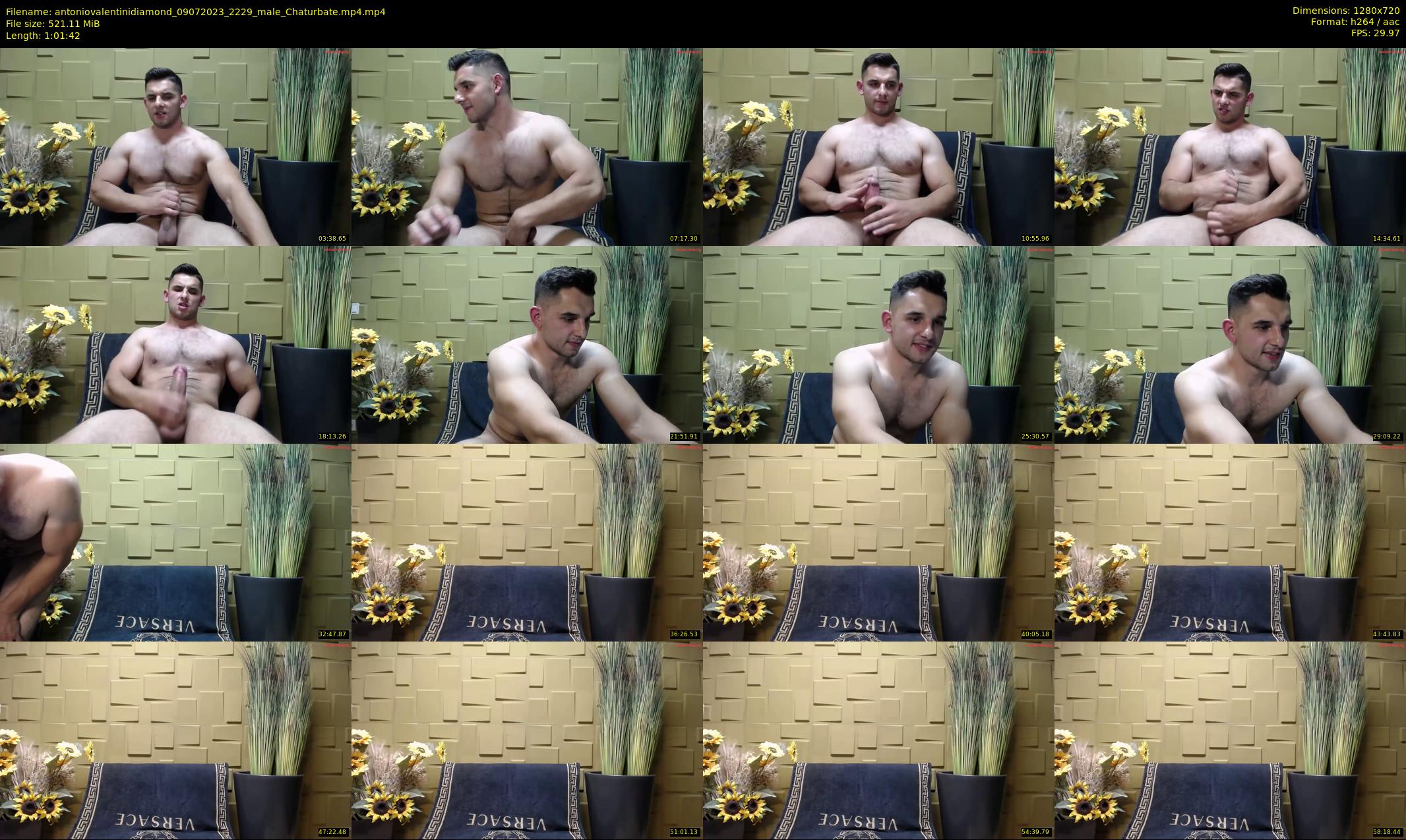 antoniovalentinidiamond — 62 minute Chaturbate male cam show recording, 720p, Jul 9, 2023