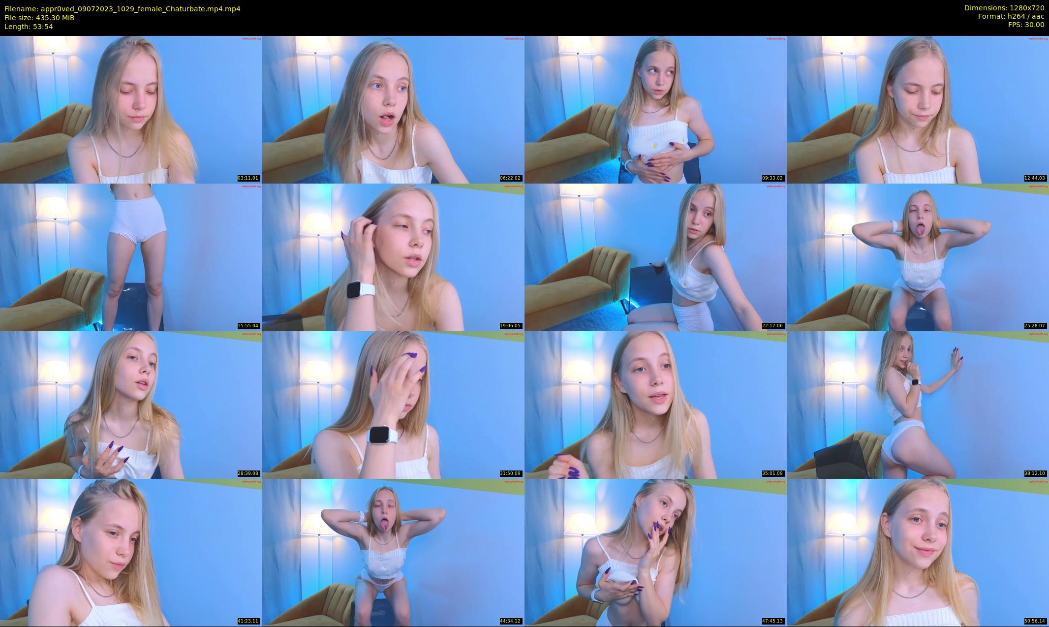 appr0ved — 54 minute Chaturbate female cam show recording, 720p, Jul 9, 2023