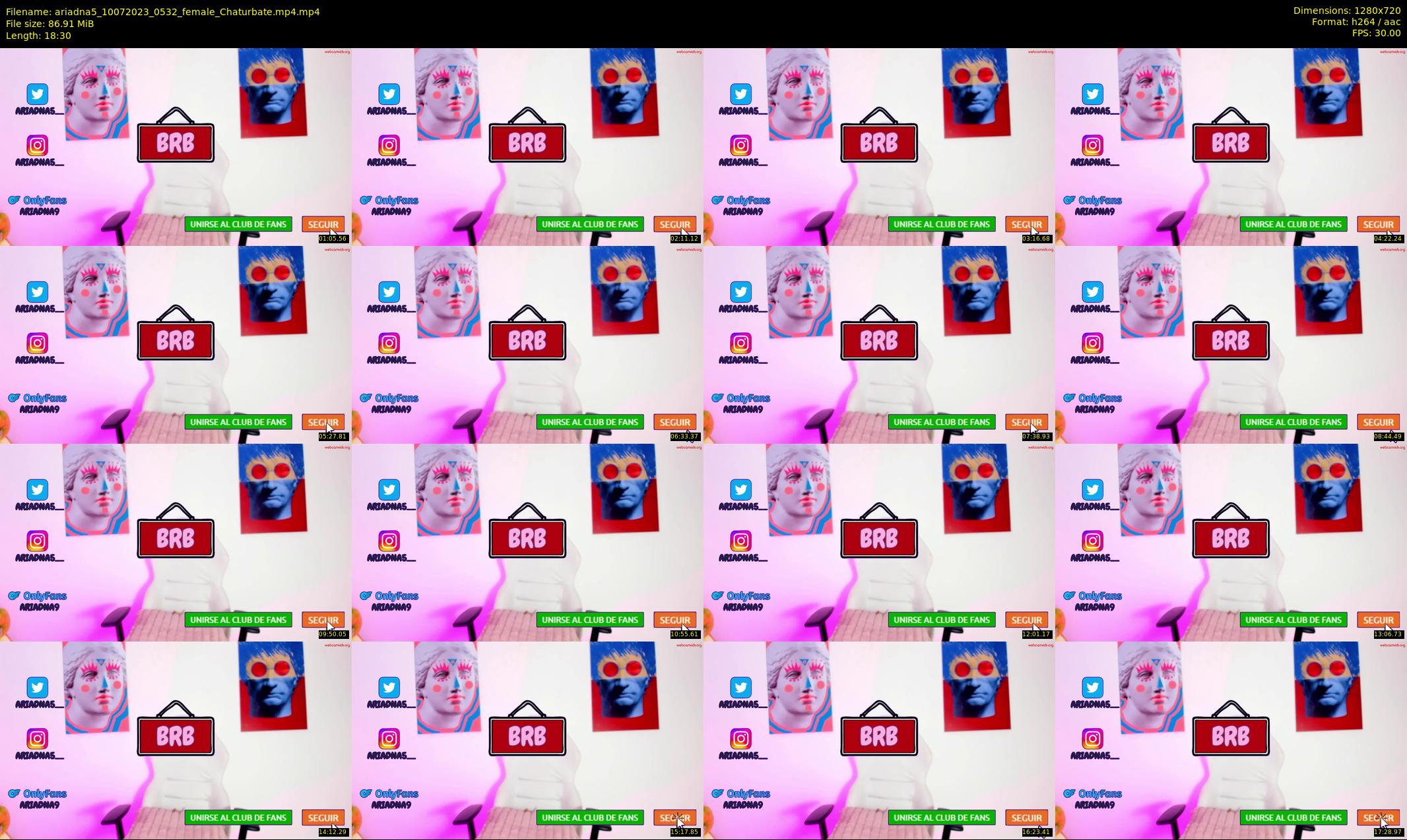 ariadna5 — 19 minute Chaturbate female cam show recording, 720p, Jul 10, 2023
