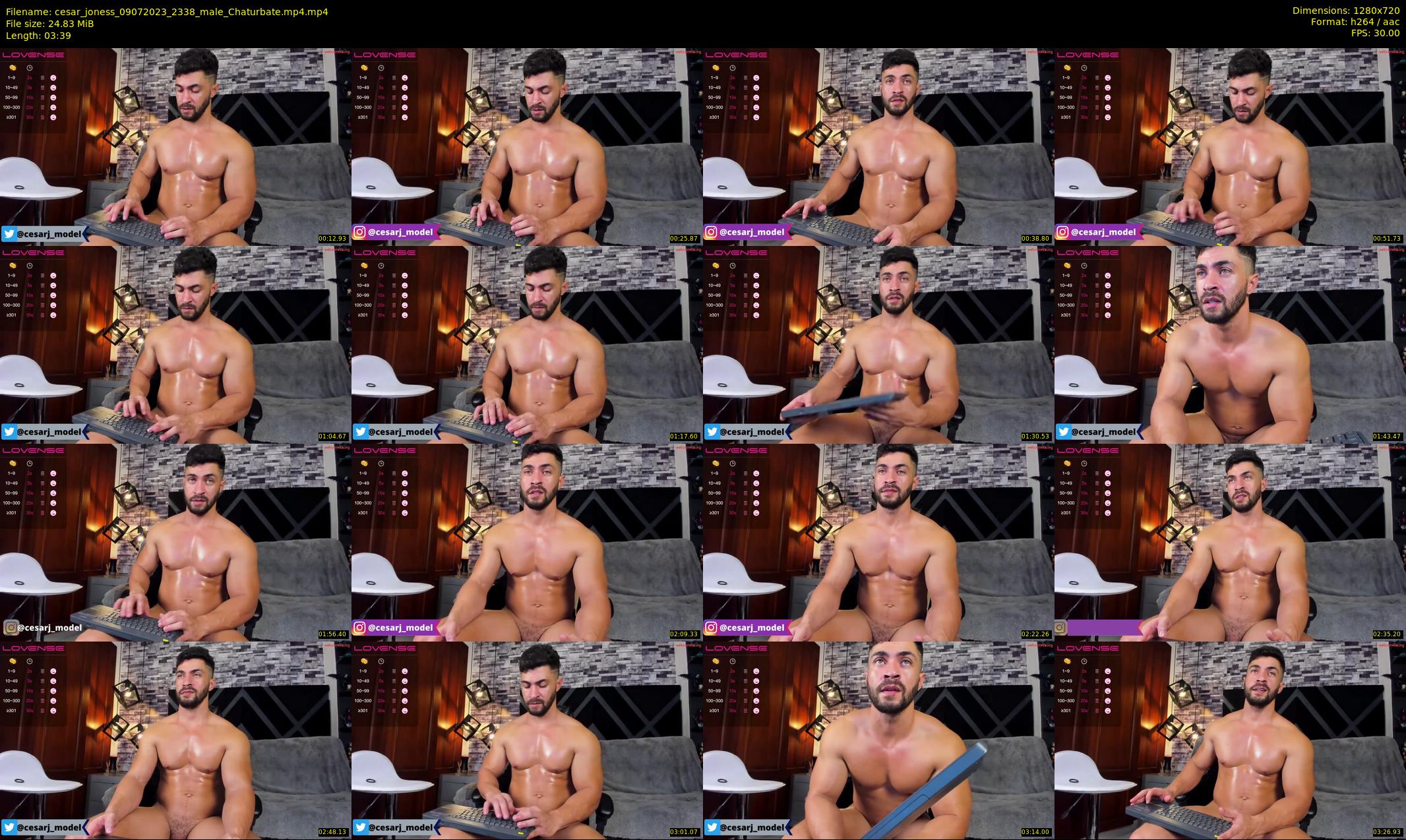 cesar_joness — 4 minute Chaturbate male cam show recording, 720p, Jul 9, 2023