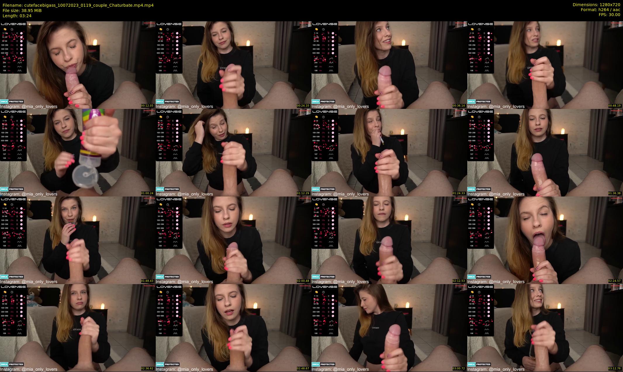 cutefacebigass — 4 minute Chaturbate couple cam show recording, 720p, Jul 10, 2023