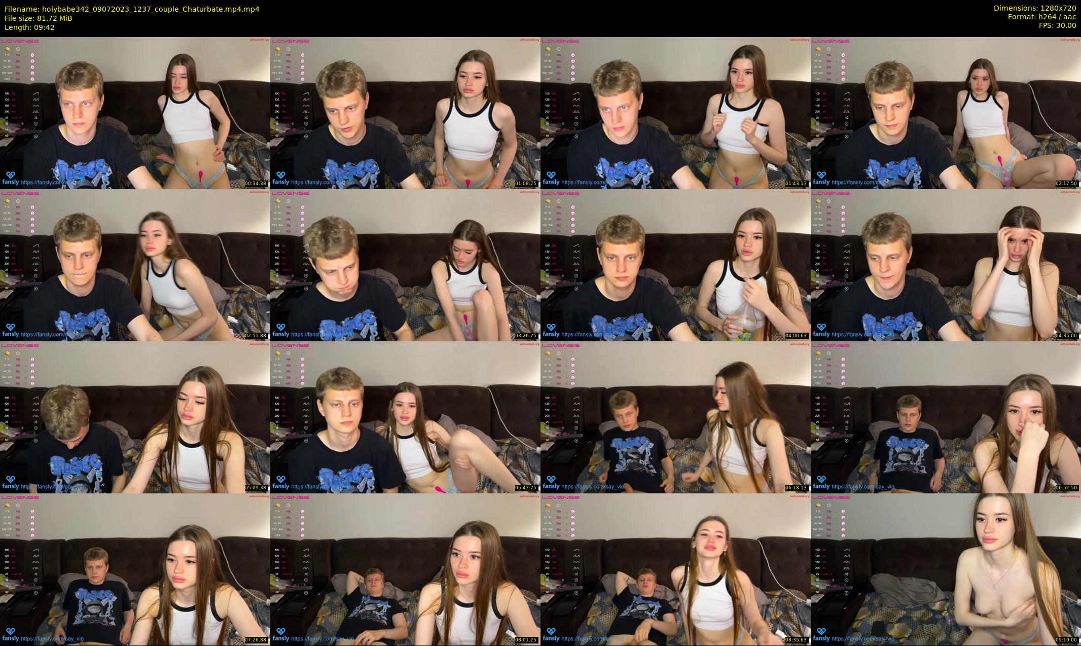holybabe342 — 10 minute Chaturbate couple cam show recording, 720p, Jul 9, 2023
