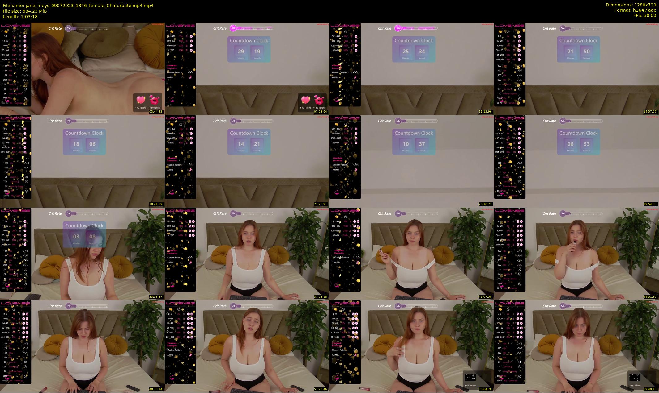 jane_meys — 64 minute Chaturbate female cam show recording, 720p, Jul 9, 2023