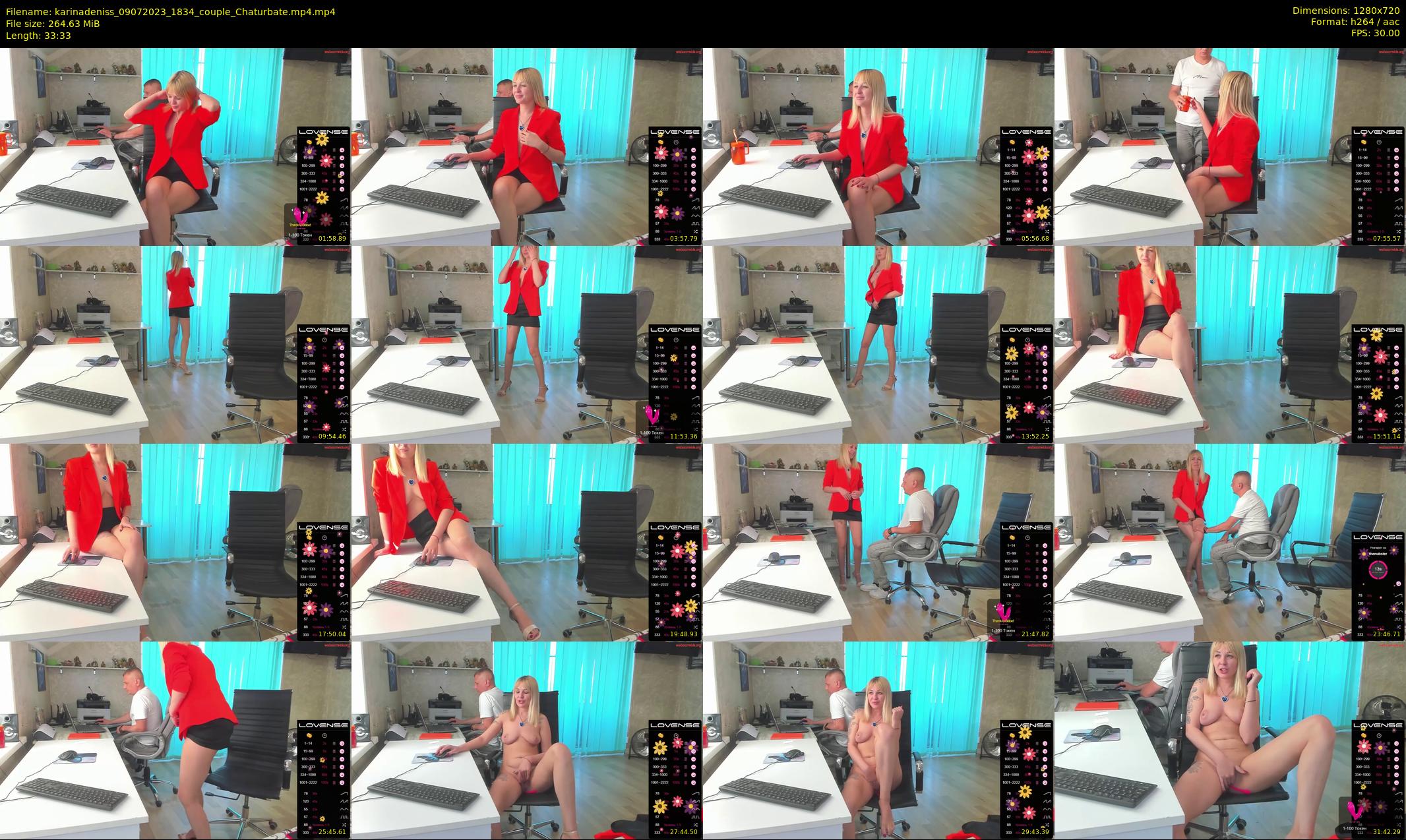 karinadeniss — 34 minute Chaturbate couple cam show recording, 720p, Jul 9, 2023