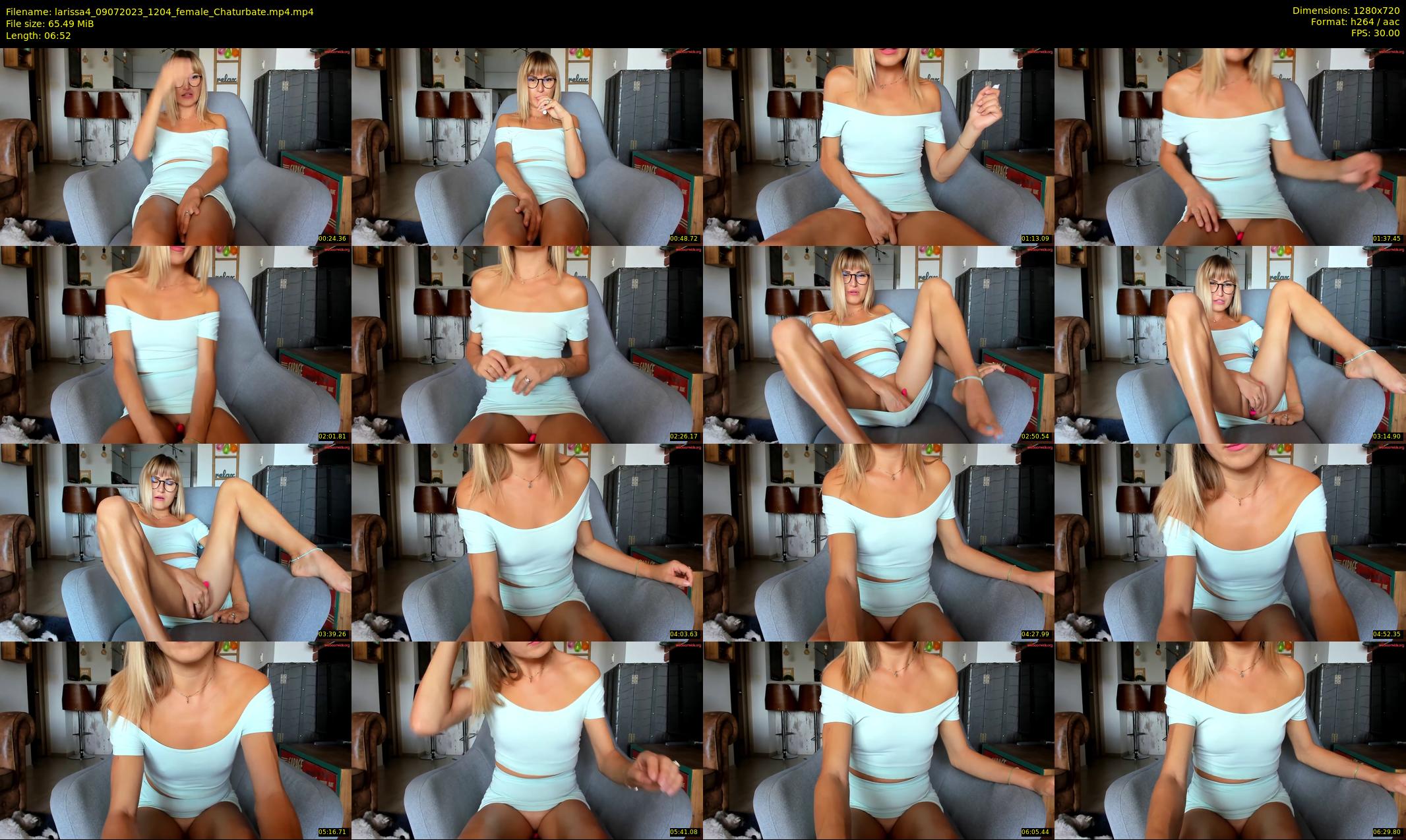 larissa4 — 7 minute Chaturbate female cam show recording, 720p, Jul 9, 2023
