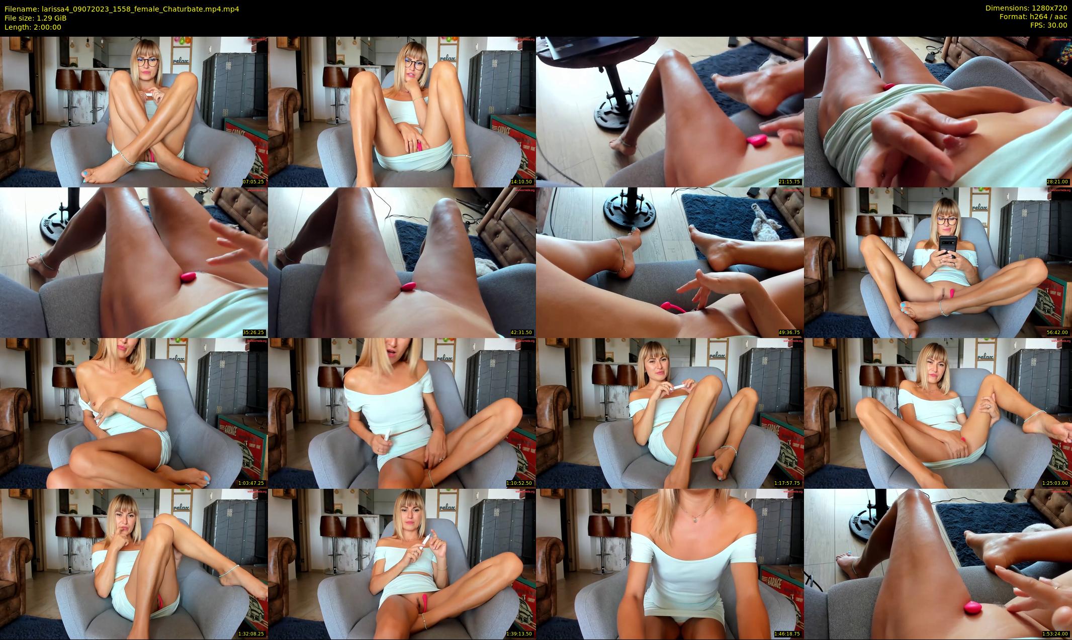 larissa4 — 120 minute Chaturbate female cam show recording, 720p, Jul 9, 2023