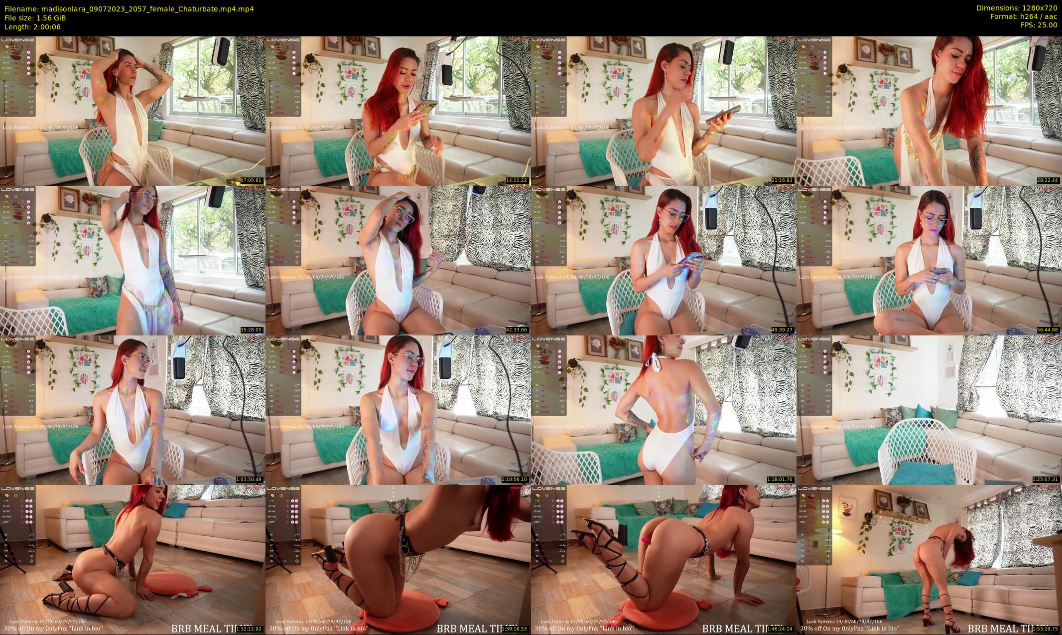 madisonlara — 121 minute Chaturbate female cam show recording, 720p, Jul 9, 2023