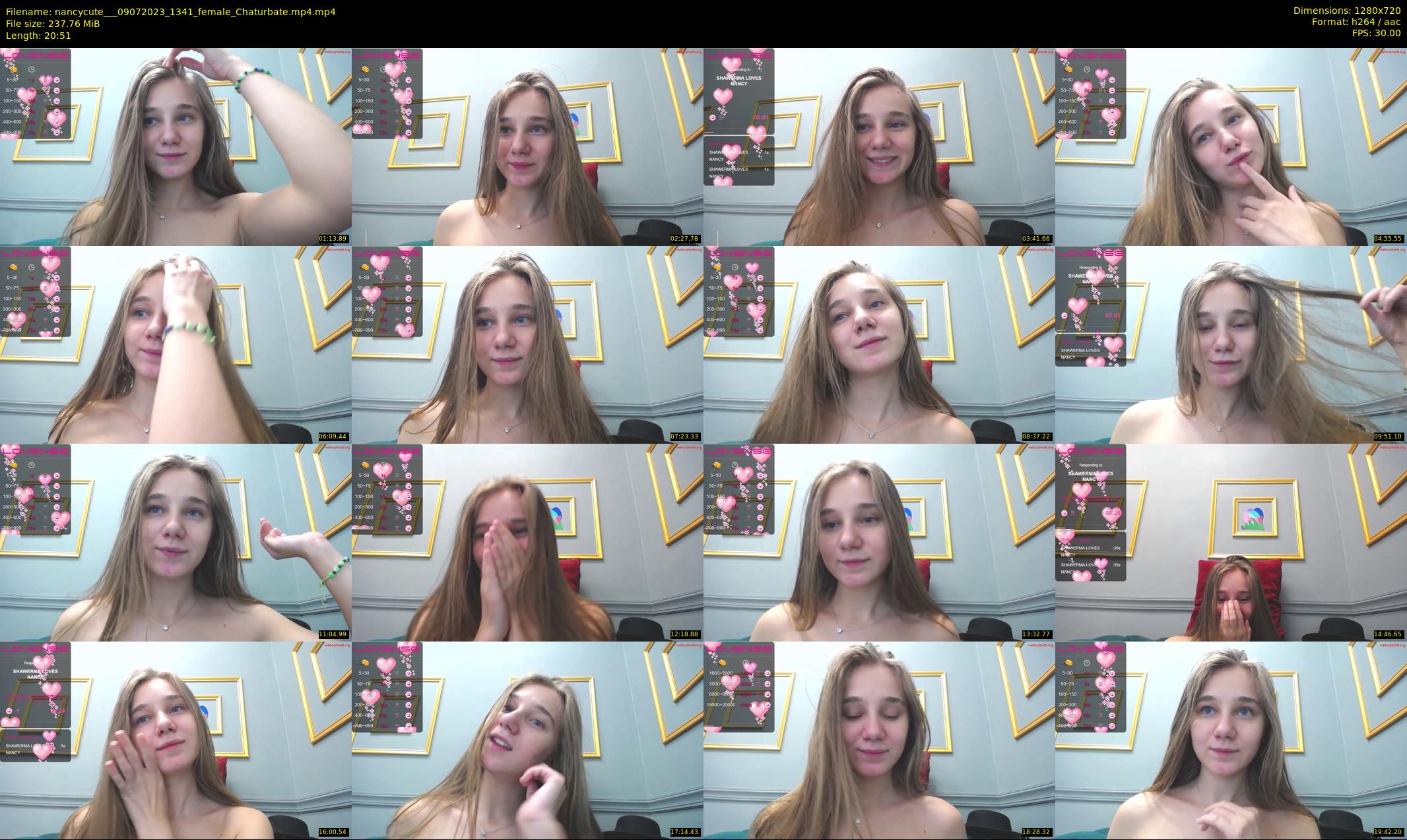 nancycute__ — 21 minute Chaturbate female cam show recording, 720p, Jul 9, 2023