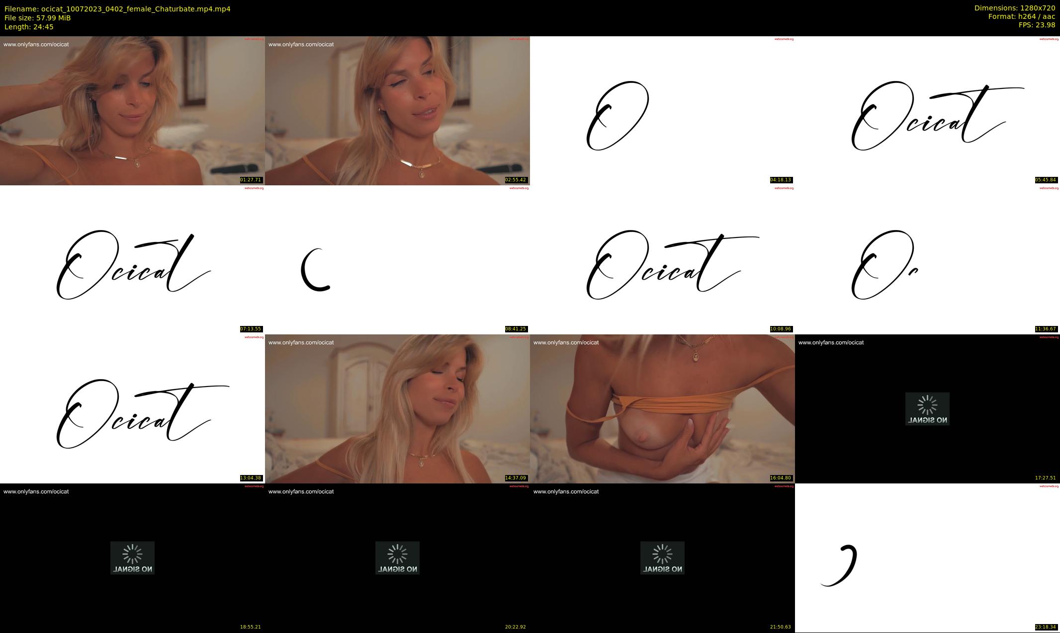 ocicat — 25 minute Chaturbate female cam show recording, 720p, Jul 10, 2023