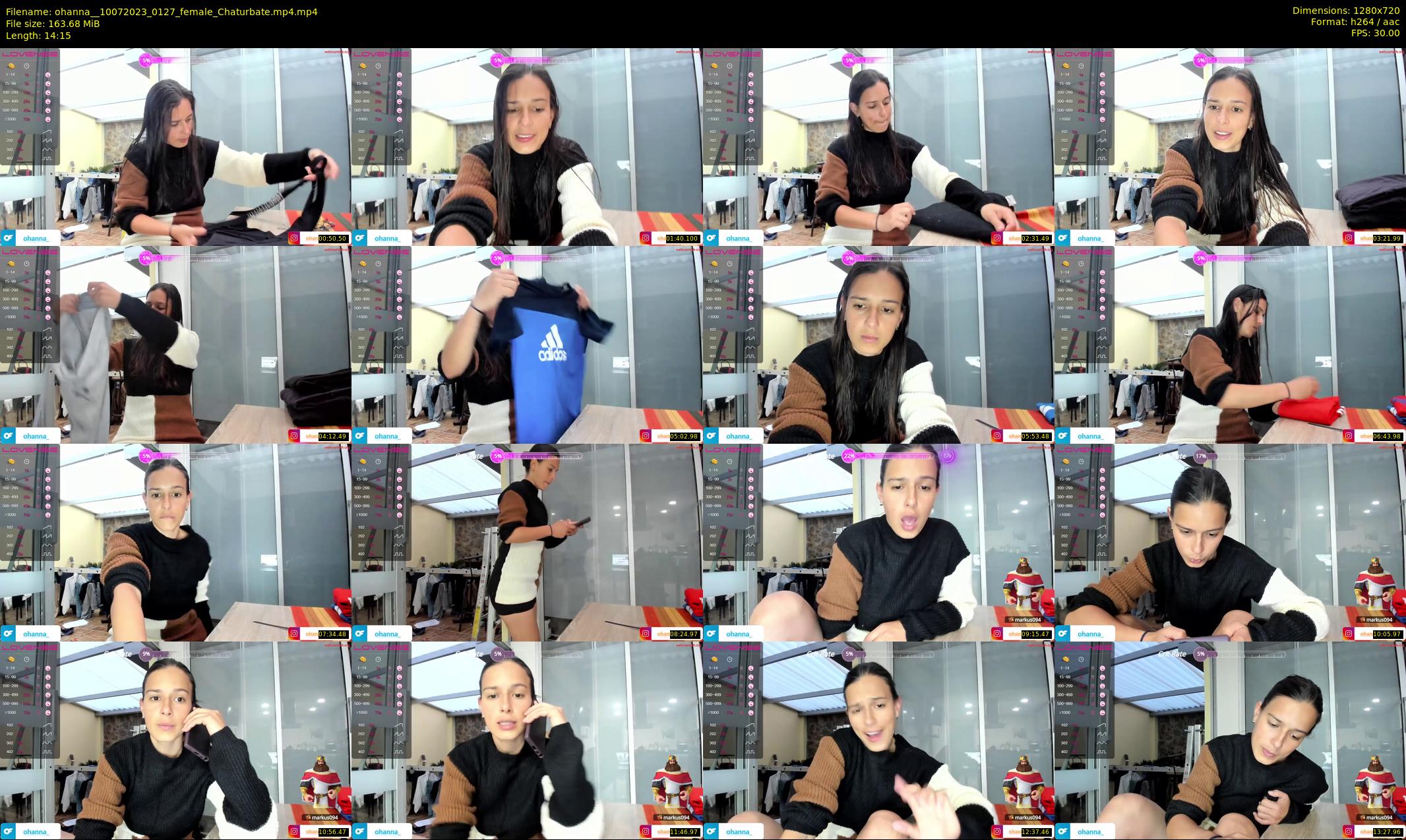 ohanna_ — 15 minute Chaturbate female cam show recording, 720p, Jul 10, 2023