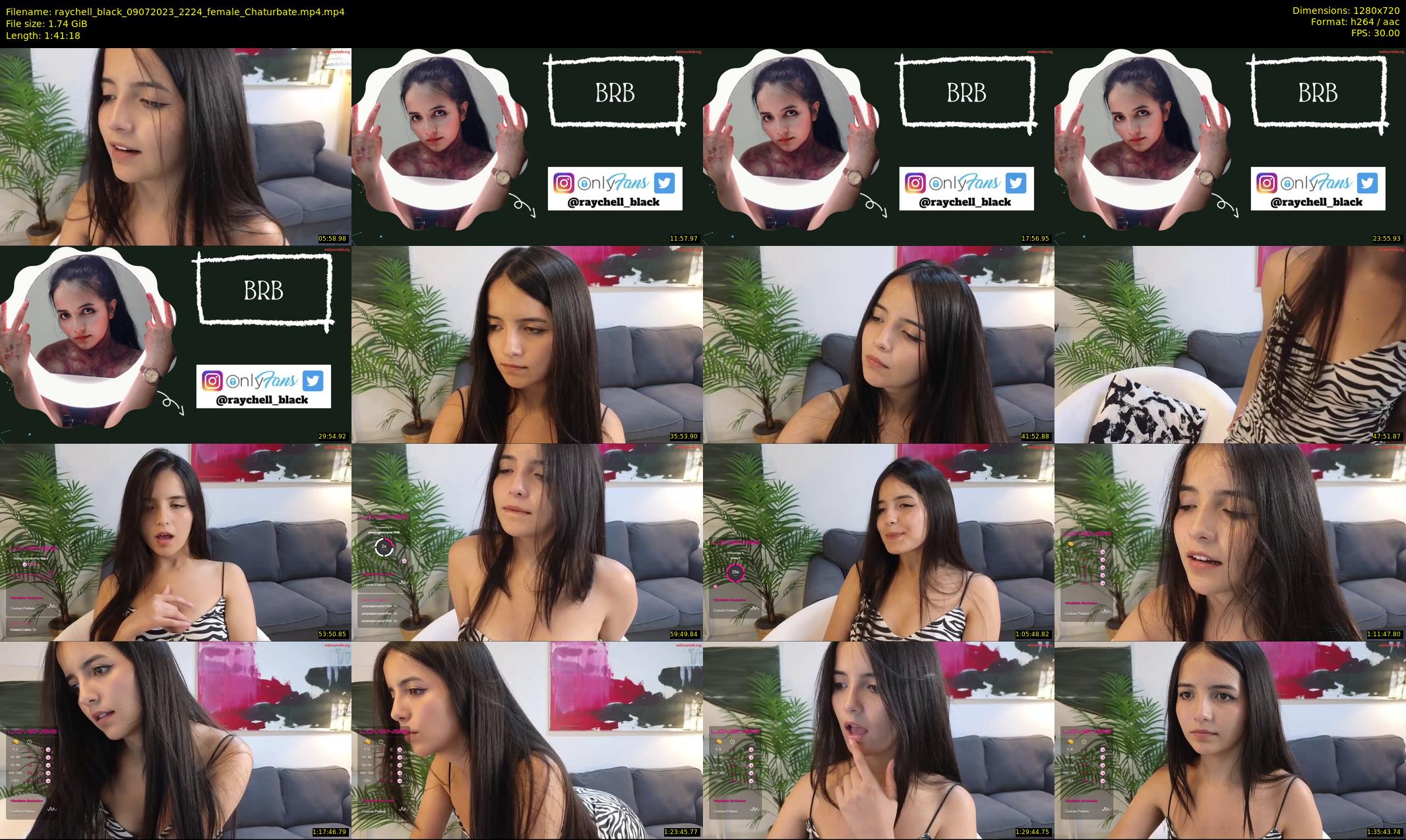 raychell_black — 102 minute Chaturbate female cam show recording, 720p, Jul 9, 2023