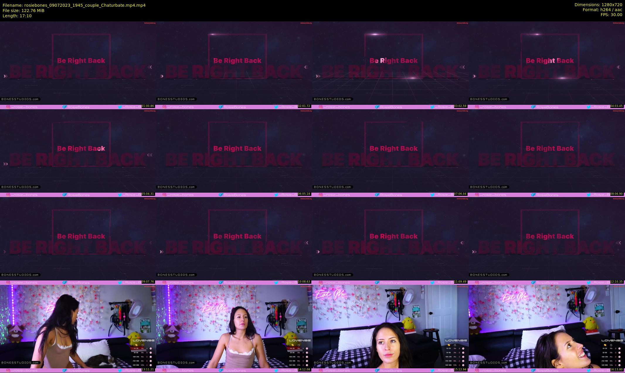 rosiebones — 18 minute Chaturbate female cam show recording, 720p, Jul 9, 2023