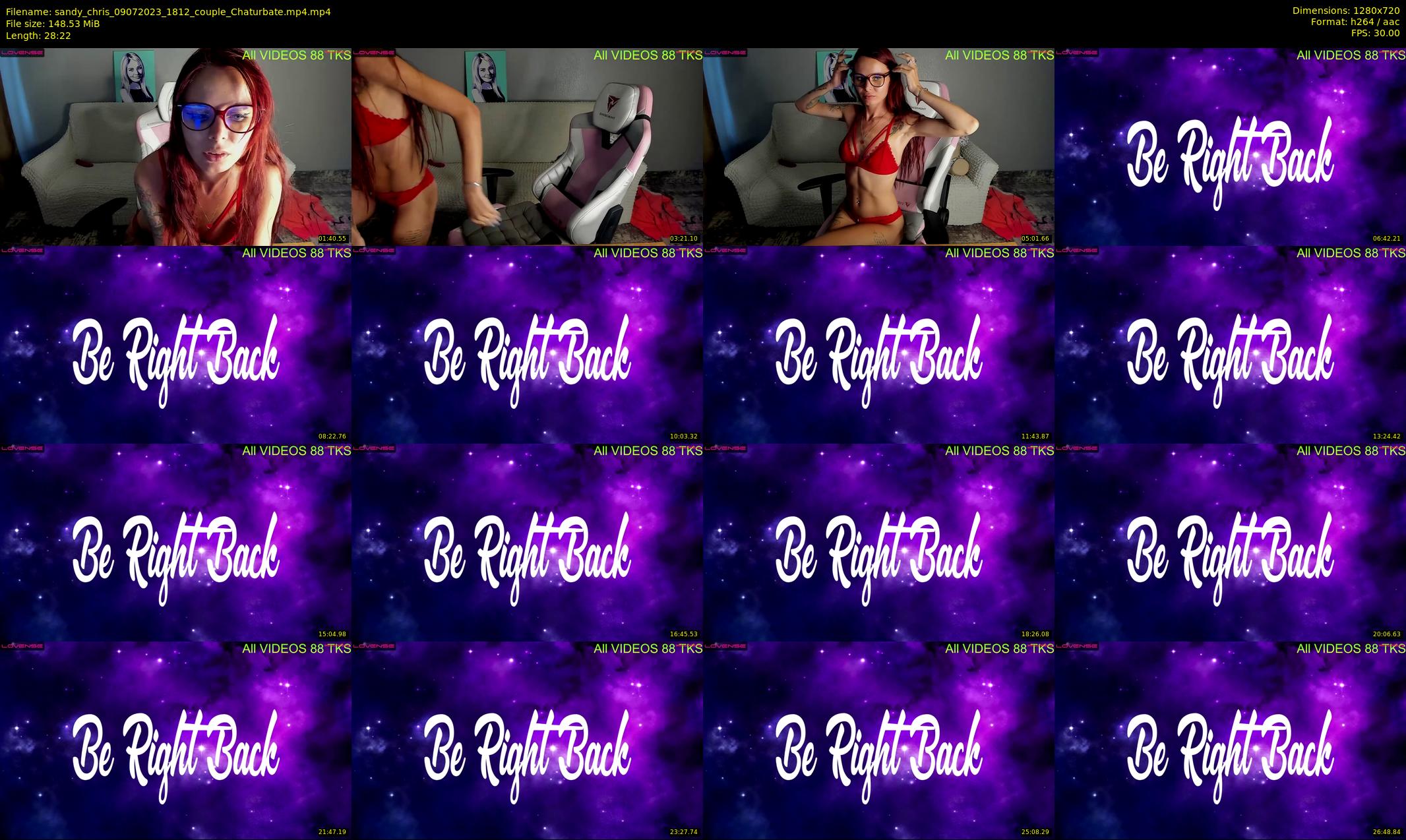sandy_chris — 29 minute Chaturbate couple cam show recording, 720p, Jul 9, 2023