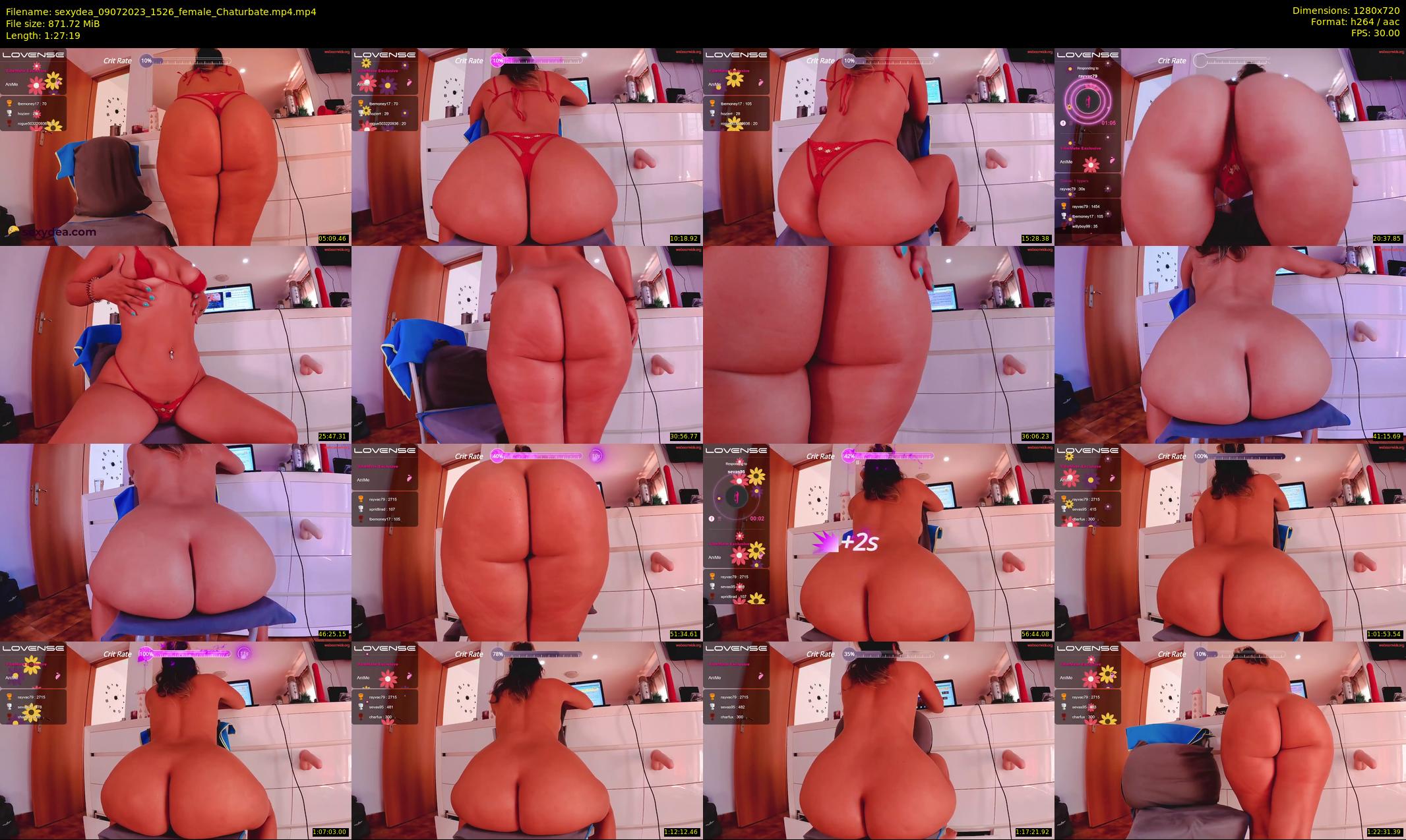 sexydea — 88 minute Chaturbate female cam show recording, 720p, Jul 9, 2023