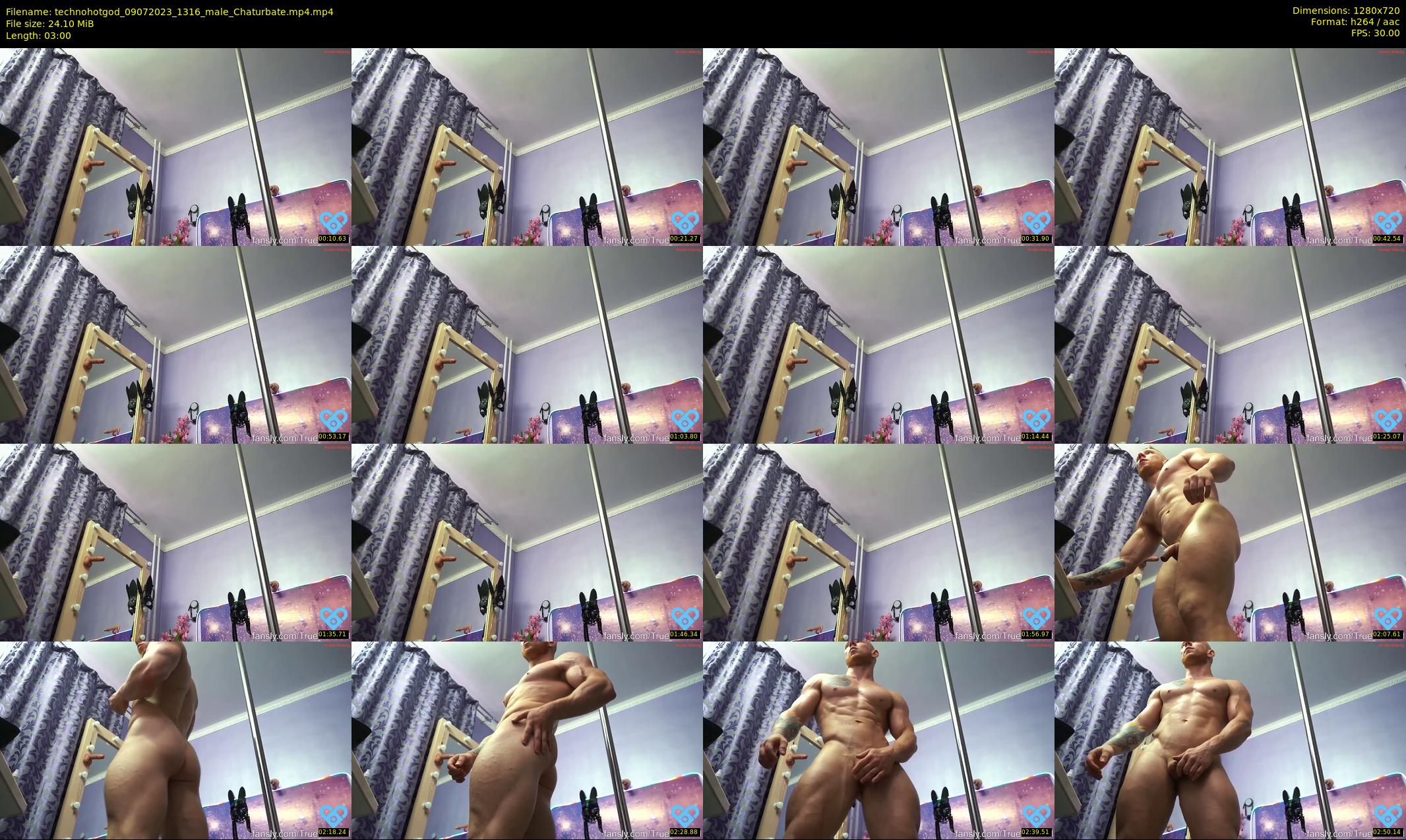 technohotgod — 3 minute Chaturbate male cam show recording, 720p, Jul 9, 2023