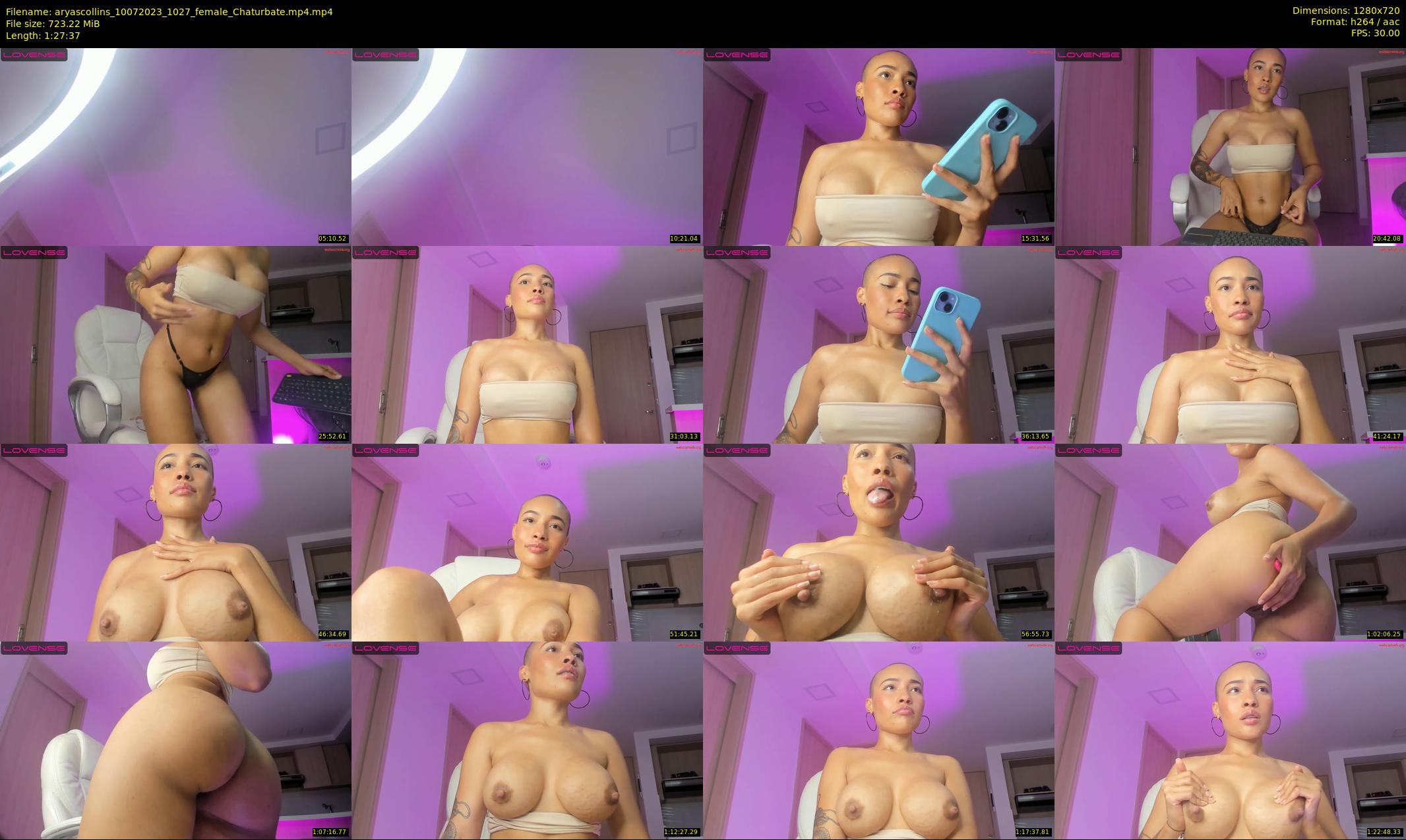 aryascollins — 88 minute Chaturbate female cam show recording, 720p, Jul 10, 2023