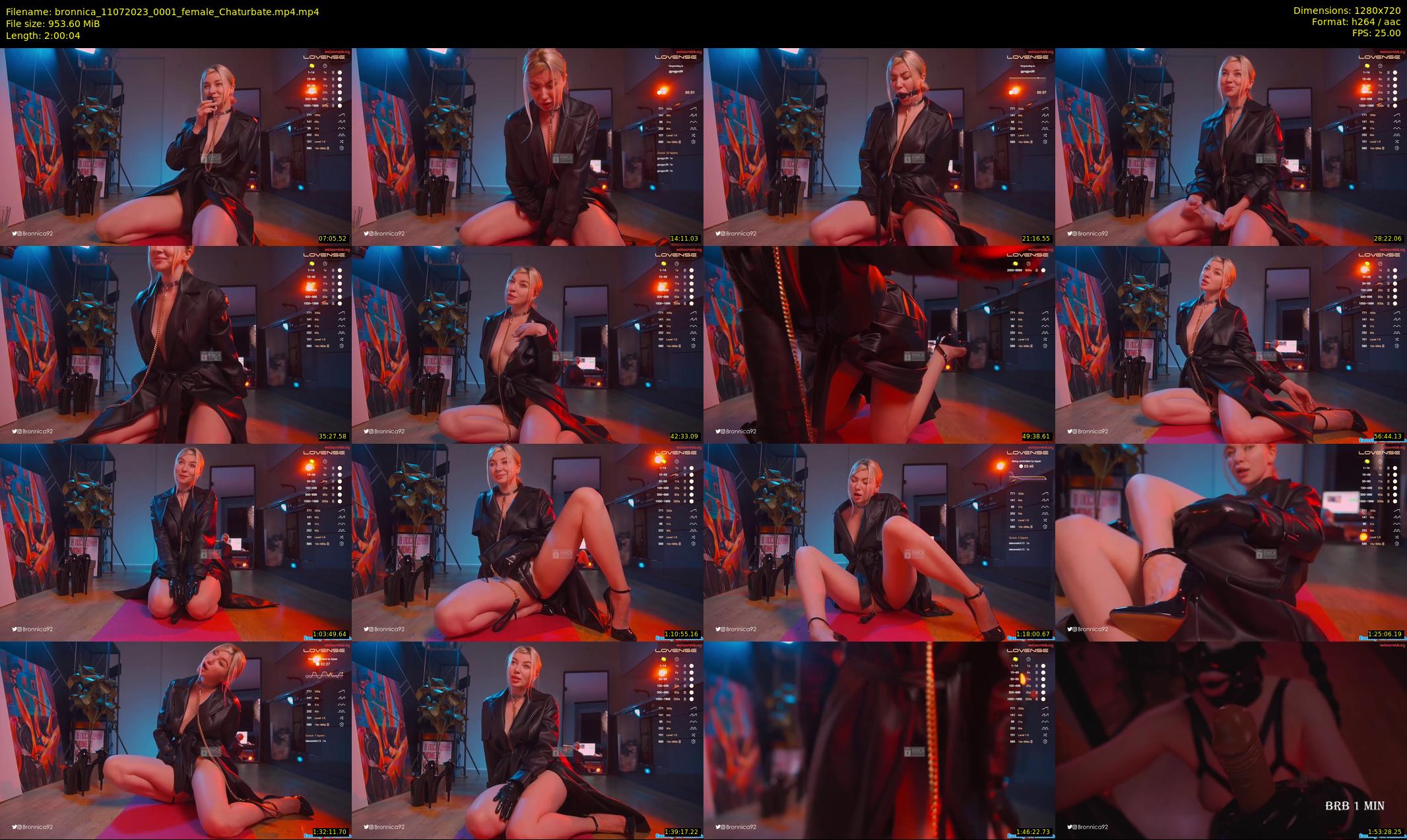 bronnica — 121 minute Chaturbate female cam show recording, 720p, Jul 11, 2023