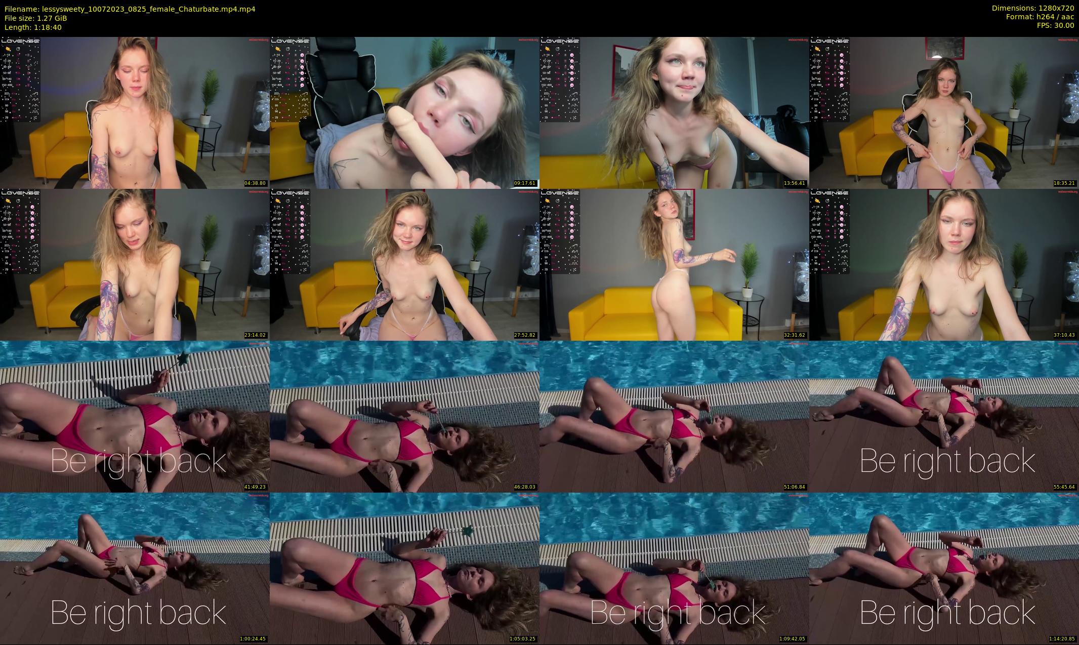 lessysweety — 79 minute Chaturbate female cam show recording, 720p, Jul 10, 2023