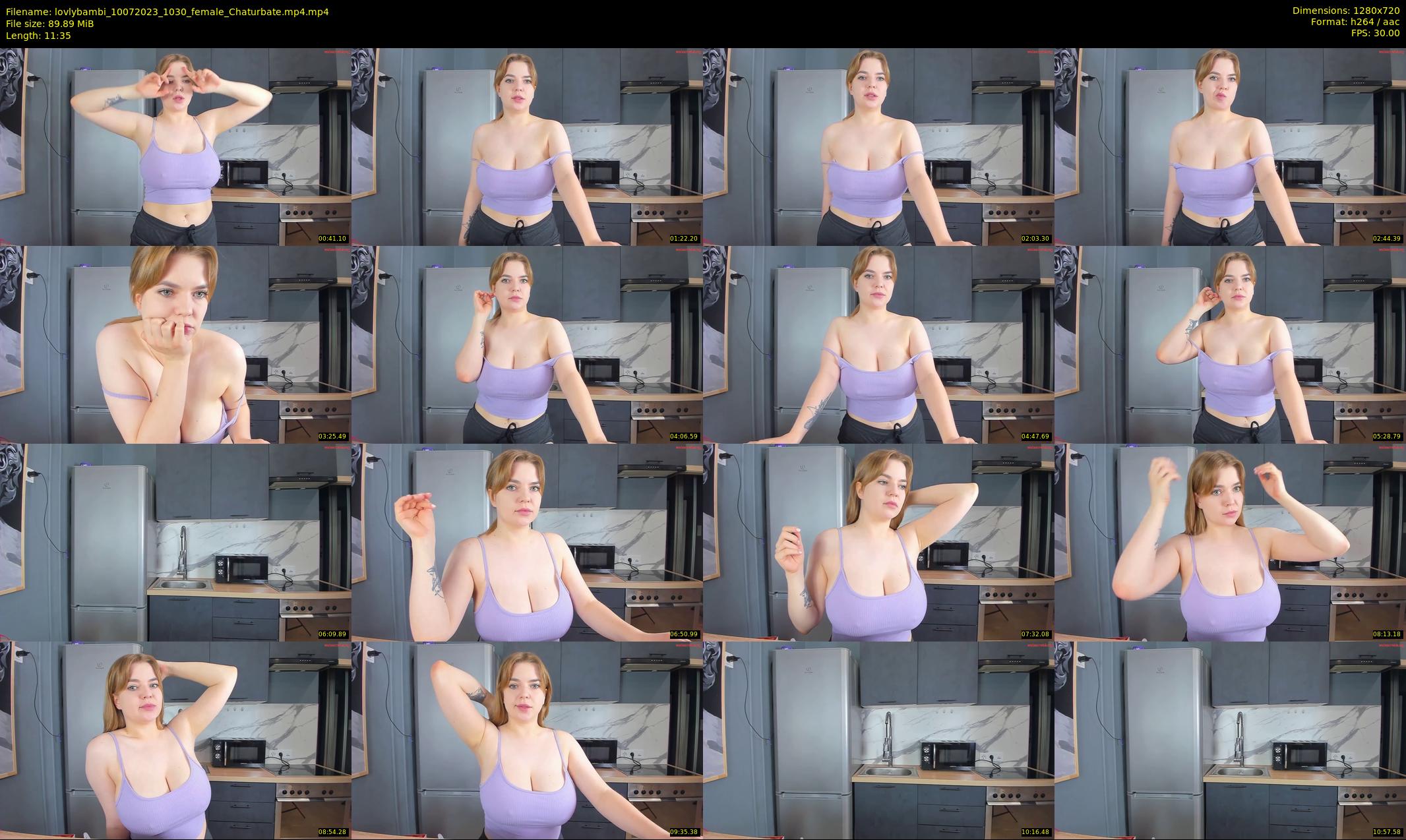 lovlybambi — 12 minute Chaturbate female cam show recording, 720p, Jul 10, 2023