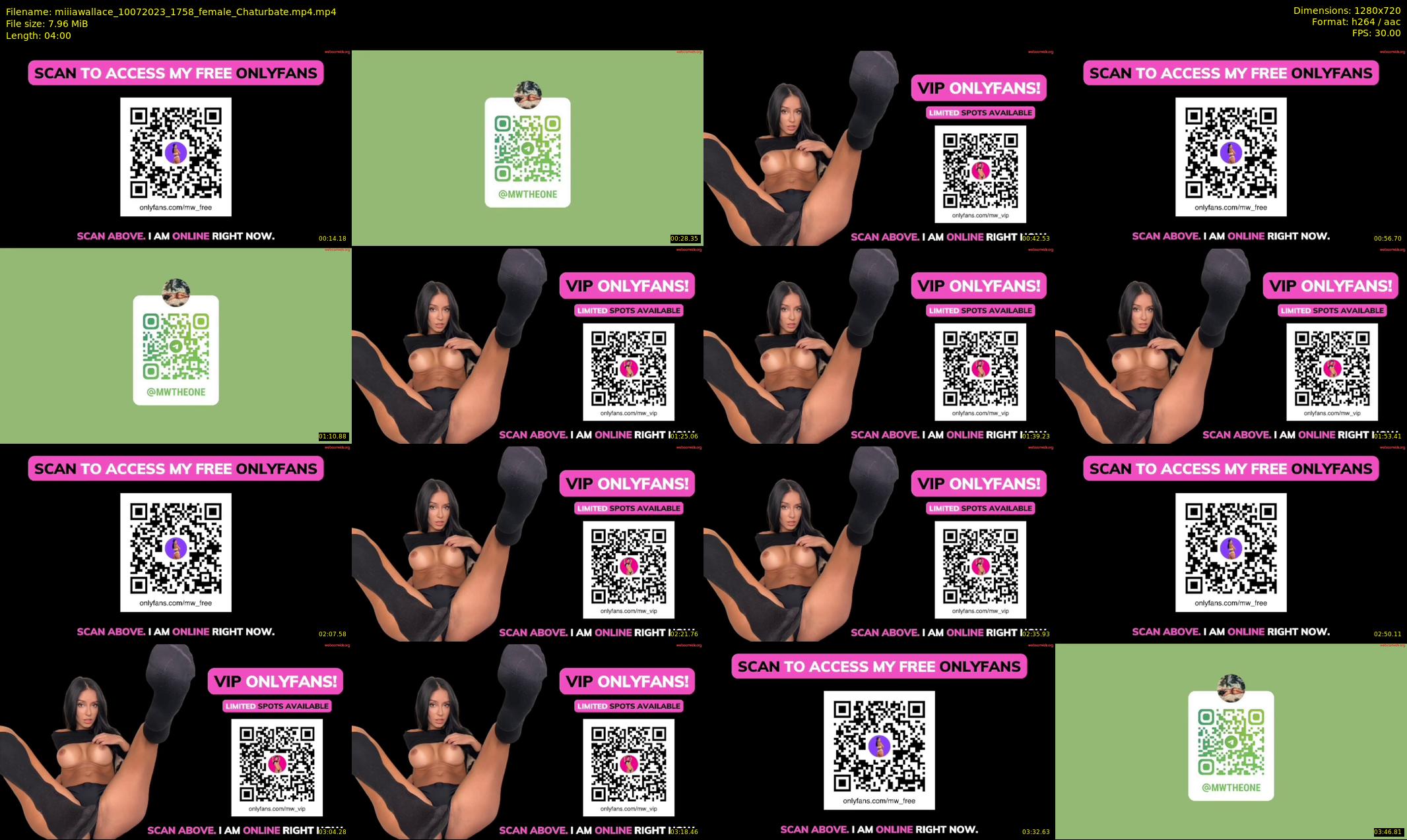 miiiawallace — 4 minute Chaturbate female cam show recording, 720p, Jul 10, 2023