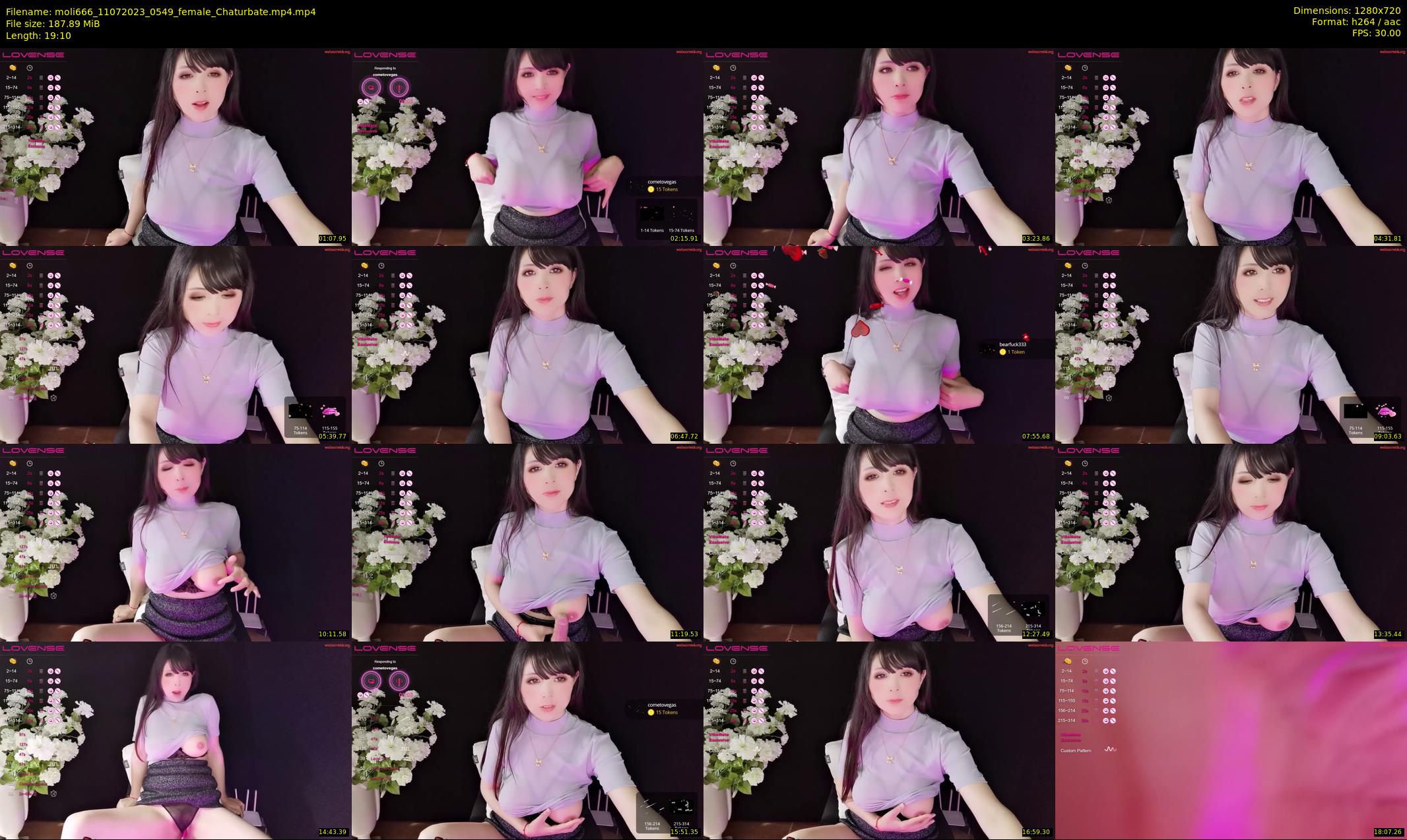 moli666 — 20 minute Chaturbate female cam show recording, 720p, Jul 11, 2023
