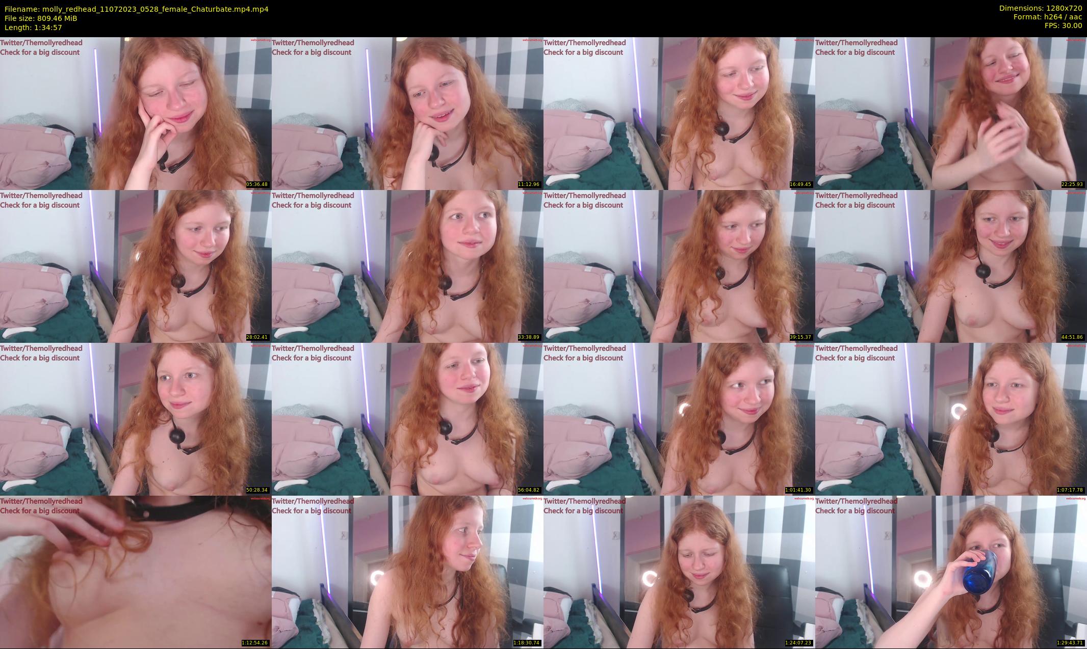 molly_redhead — 95 minute Chaturbate female cam show recording, 720p, Jul 11, 2023