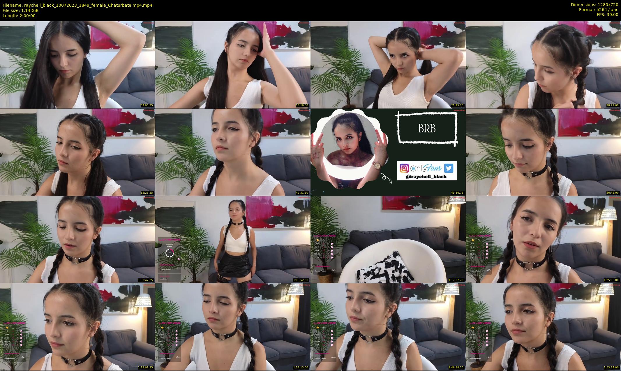 raychell_black — 120 minute Chaturbate female cam show recording, 720p, Jul 10, 2023