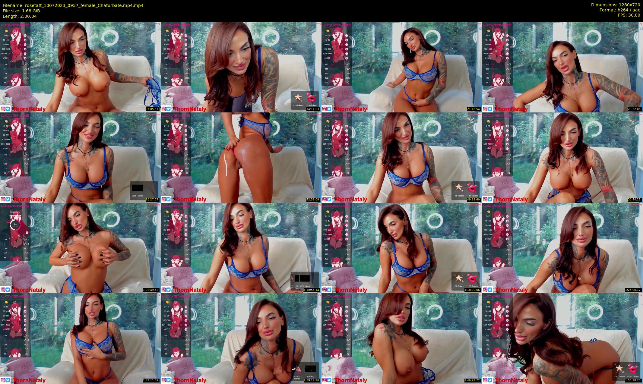 rosetatt — 121 minute Chaturbate female cam show recording, 720p, Jul 10, 2023