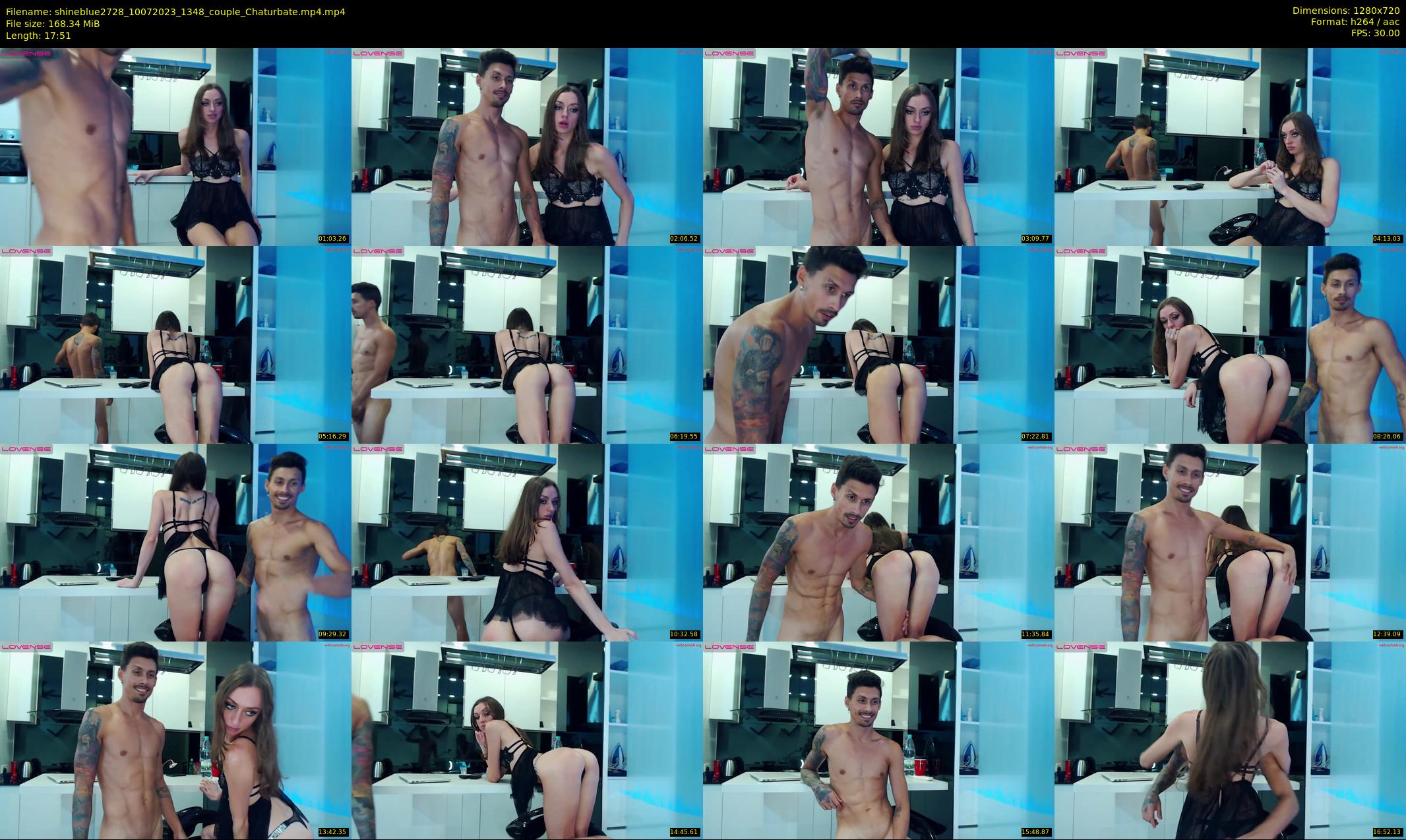 shineblue2728 — 18 minute Chaturbate couple cam show recording, 720p, Jul 10, 2023
