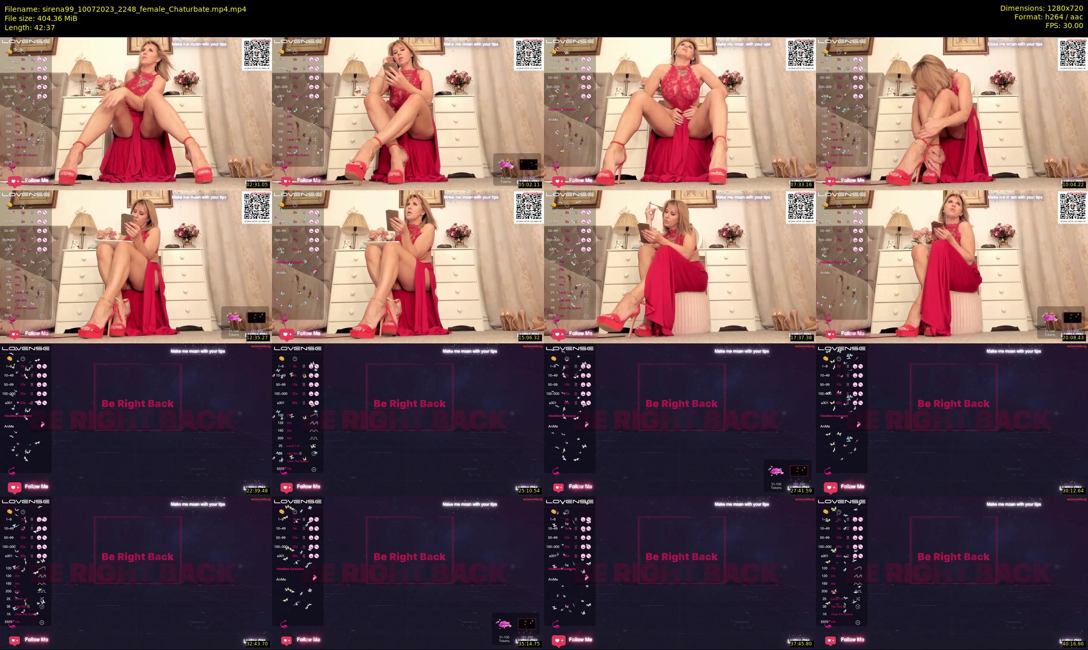 sirena99 — 43 minute Chaturbate female cam show recording, 720p, Jul 10, 2023