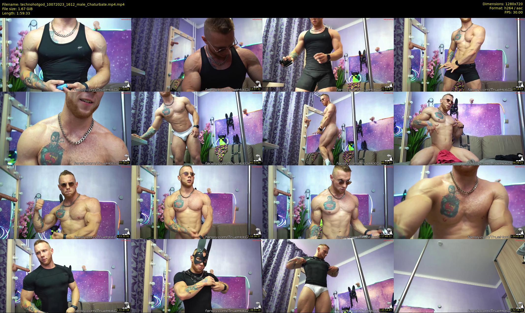 technohotgod — 120 minute Chaturbate male cam show recording, 720p, Jul 10, 2023