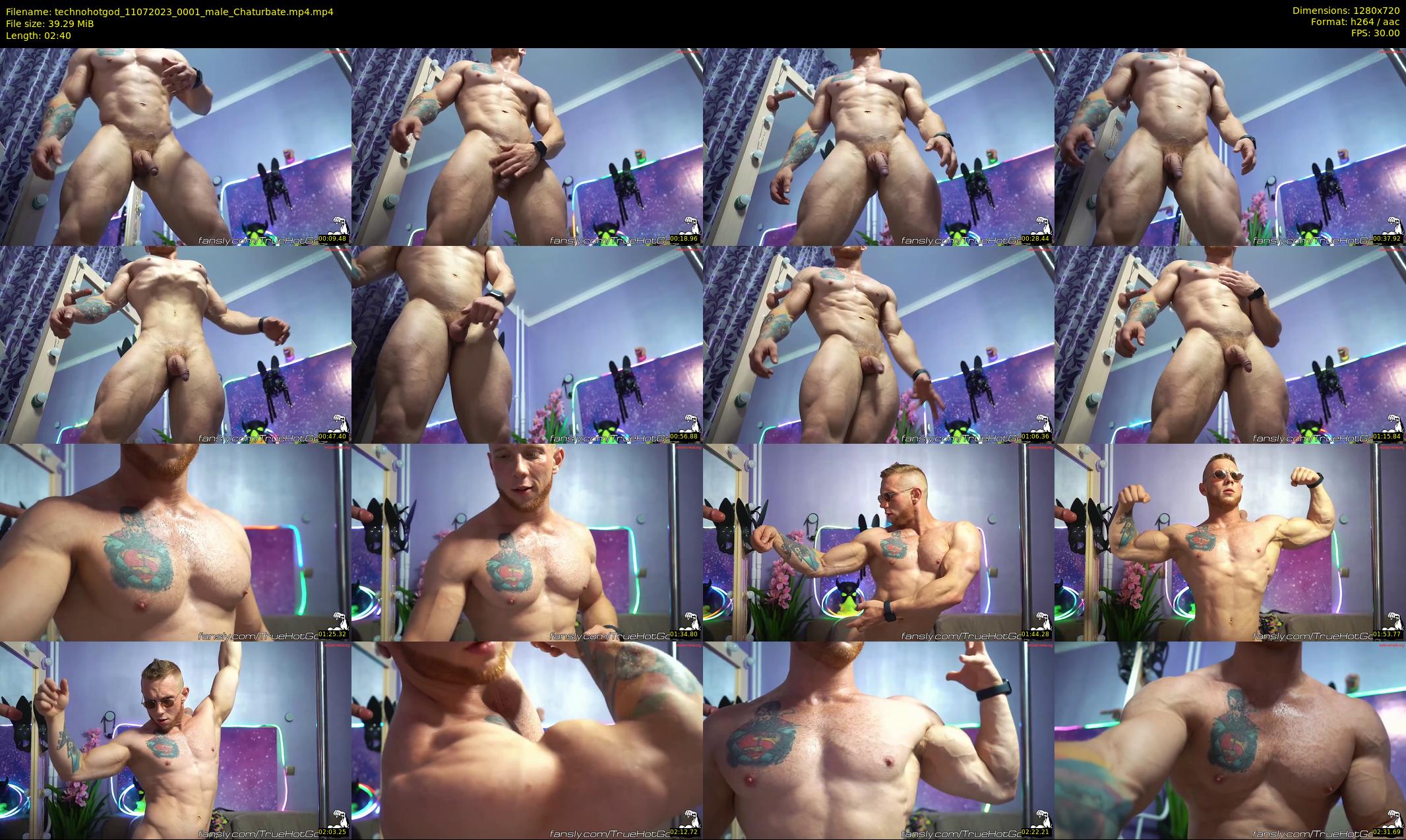 technohotgod — 3 minute Chaturbate male cam show recording, 720p, Jul 11, 2023