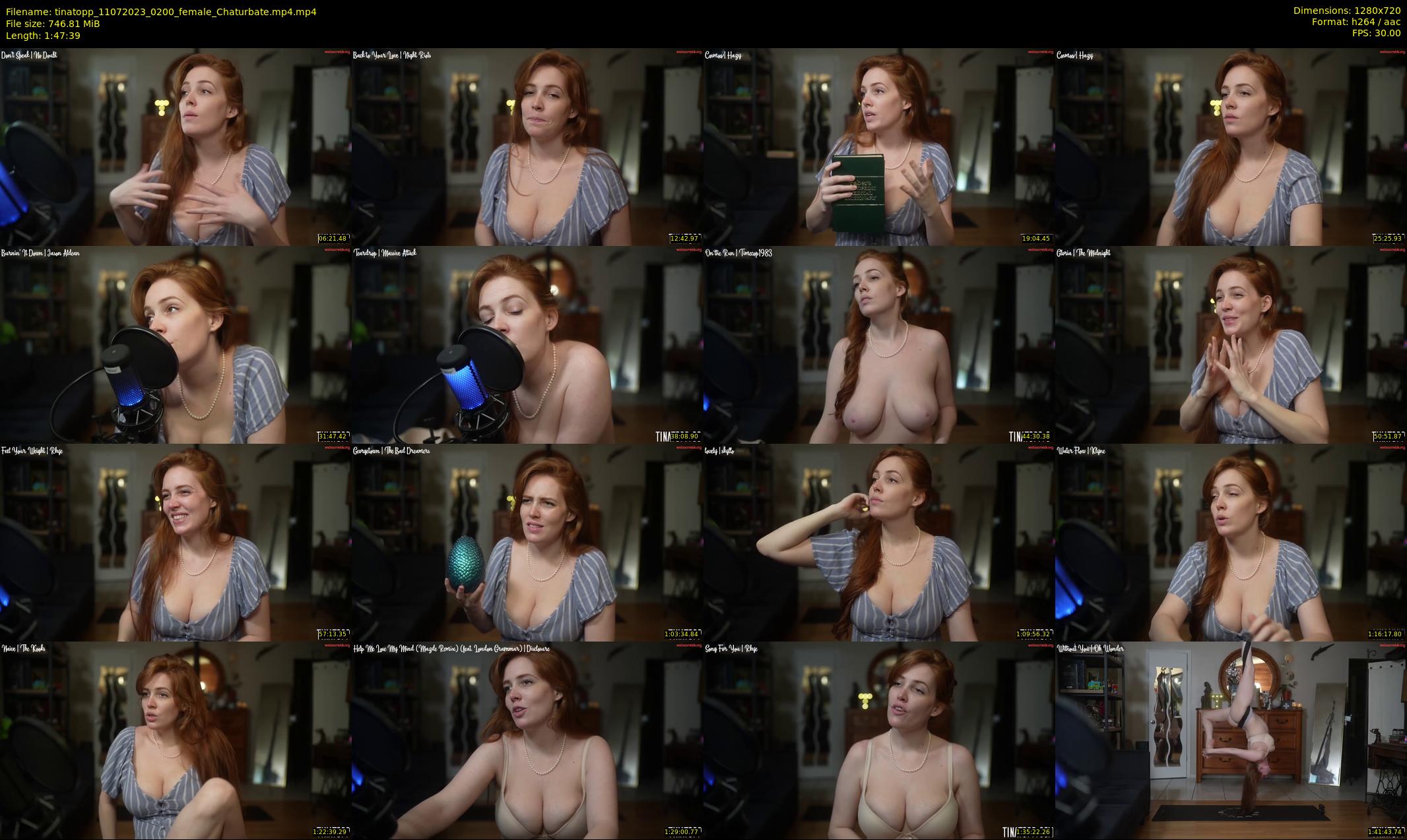 tinatopp — 108 minute Chaturbate female cam show recording, 720p, Jul 11, 2023