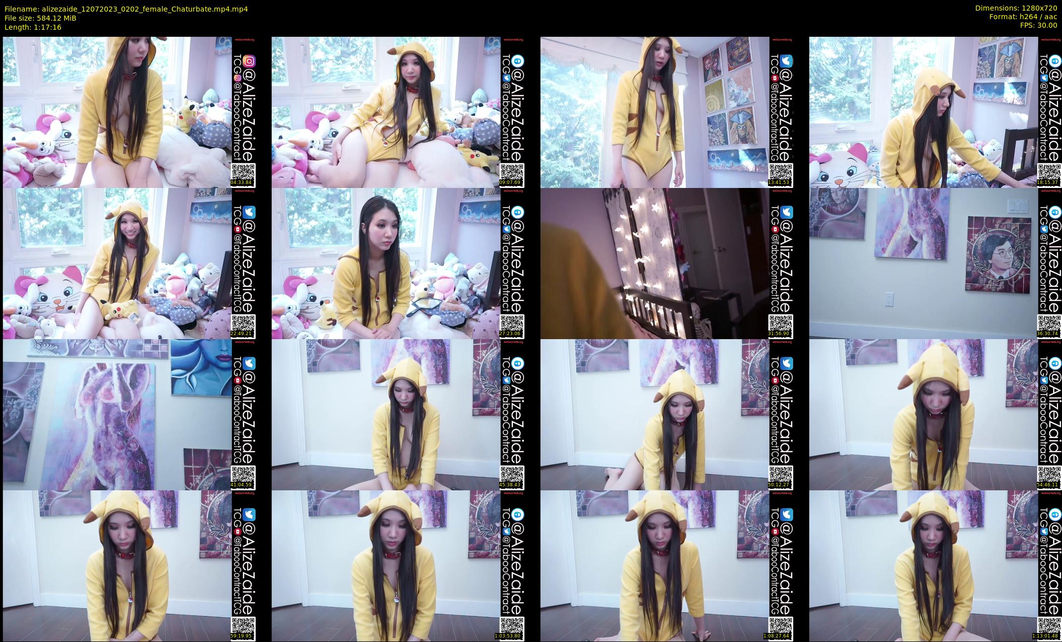 alizezaide — 78 minute Chaturbate female cam show recording, 720p, Jul 12, 2023